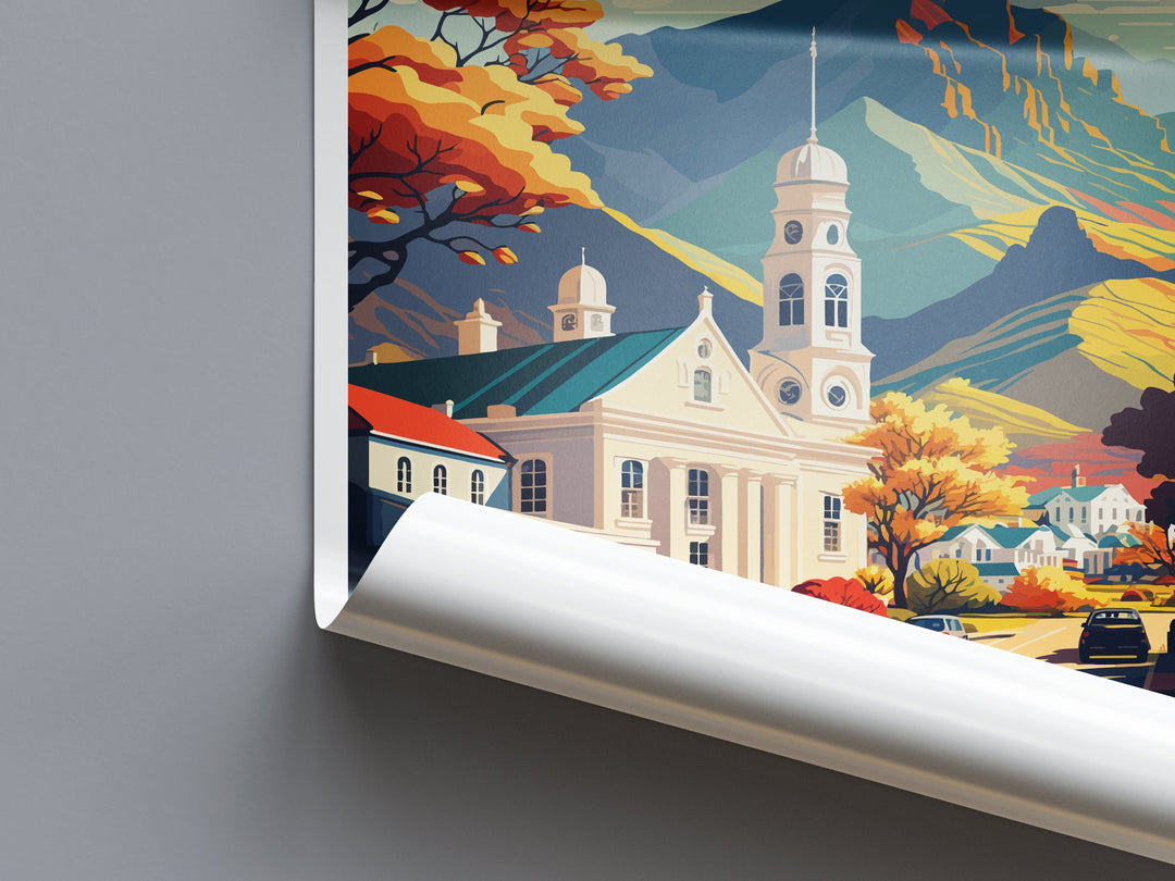 Stellenbosch Travel Print Wall Art Stellenbosch Wall Hanging Home Décor Stellenbosch Gift Art Lovers South Africa Art Print Stellenbosch Art