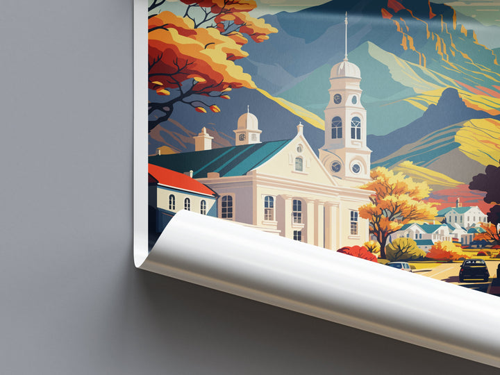 Stellenbosch Travel Print Wall Art Stellenbosch Wall Hanging Home Décor Stellenbosch Gift Art Lovers South Africa Art Print Stellenbosch Art