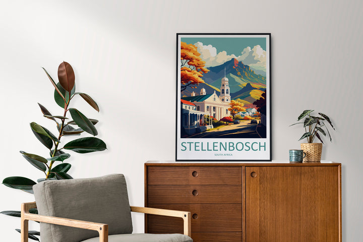 Stellenbosch Travel Print Wall Art Stellenbosch Wall Hanging Home Décor Stellenbosch Gift Art Lovers South Africa Art Print Stellenbosch Art
