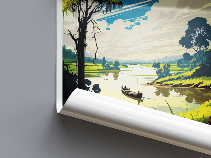 Mekong River Travel Print Wall Art Mekong River Wall Hanging Home Décor Mekong River Gift Art Lovers Vietnam Art Lover Gift Mekong River Art