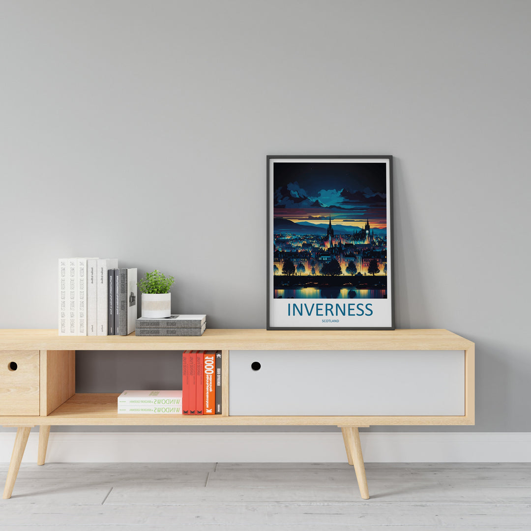 Inverness Cityscape Print Inverness Home Decor European City Art Print Inverness Wall Art Scotland Enthusiast Gift Wall Hanging Inverness
