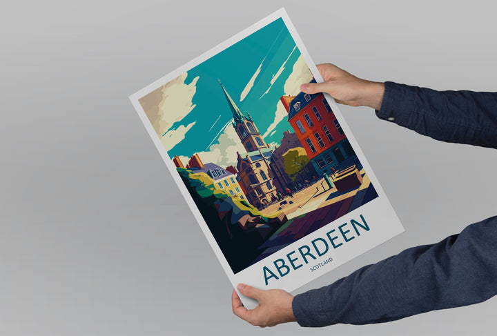 Aberdeen Print Aberdeen Home Décor Scotland City Art Print Aberdeen Wall Art for Scotland Enthusiast Gift Wall Hanging Aberdeen Cityscape