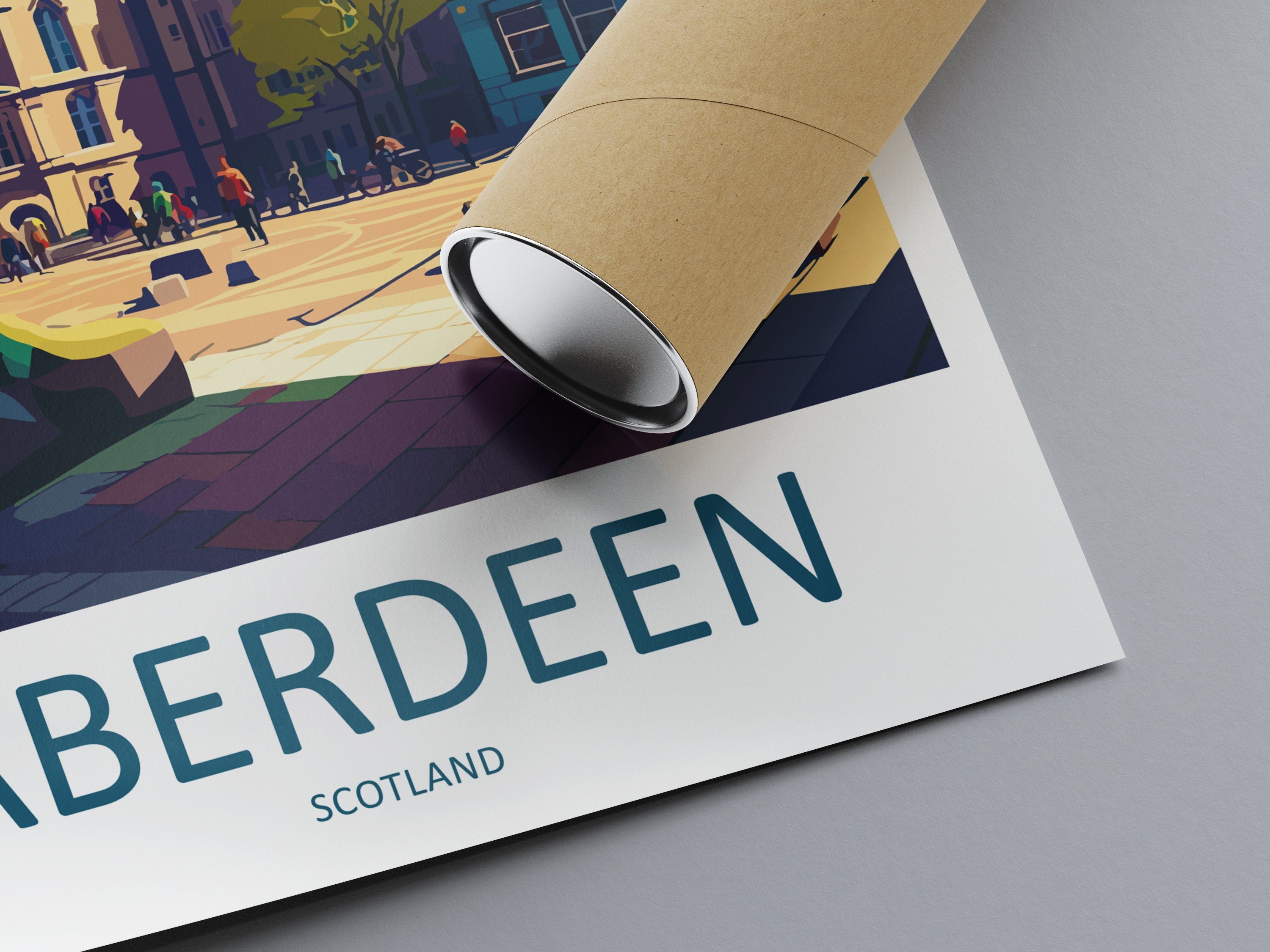 Aberdeen Print Aberdeen Home Décor Scotland City Art Print Aberdeen