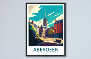 Aberdeen Print Aberdeen Home Décor Scotland City Art Print Aberdeen