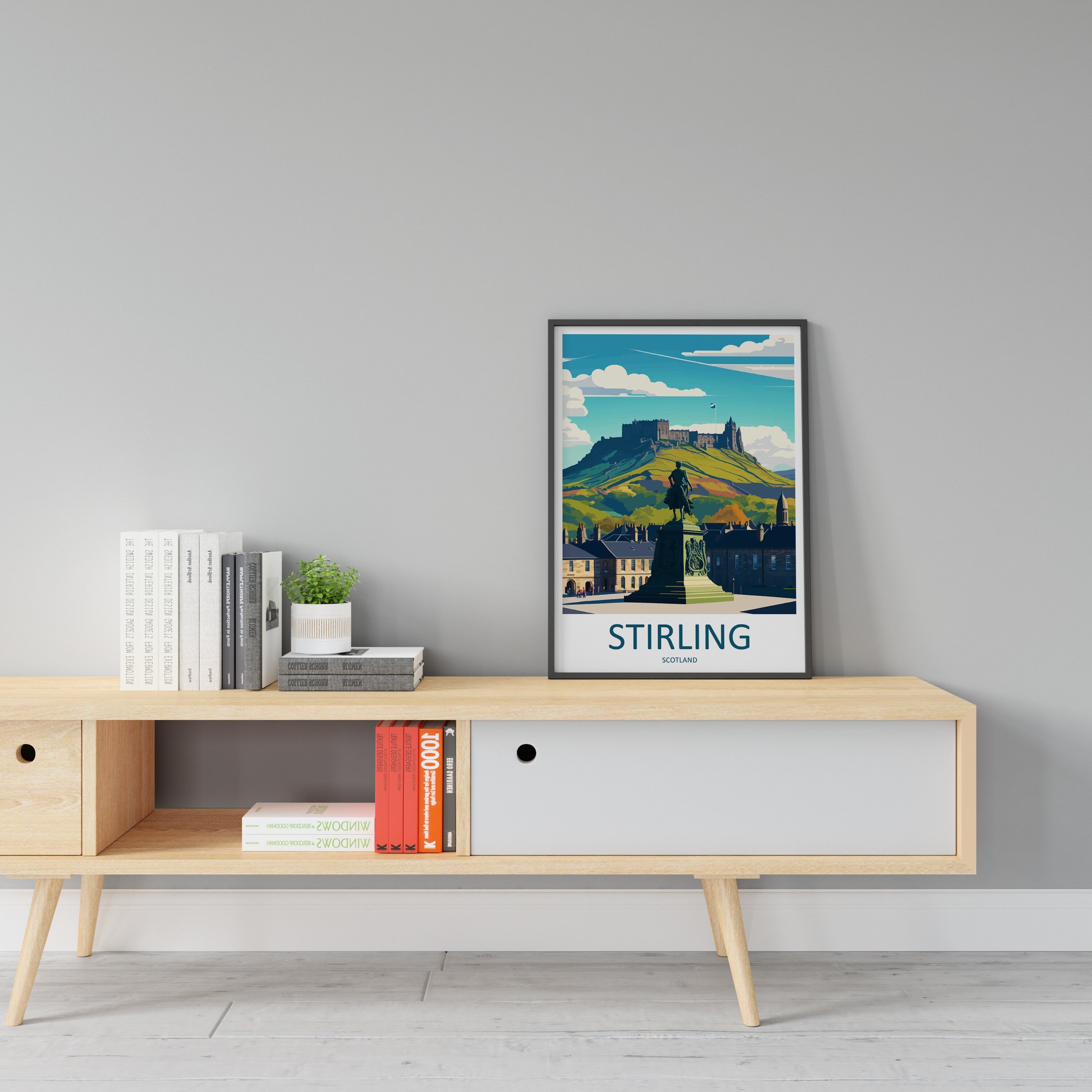 Stirling Print Stirling Home Décor Scotland City Art Print Stirling