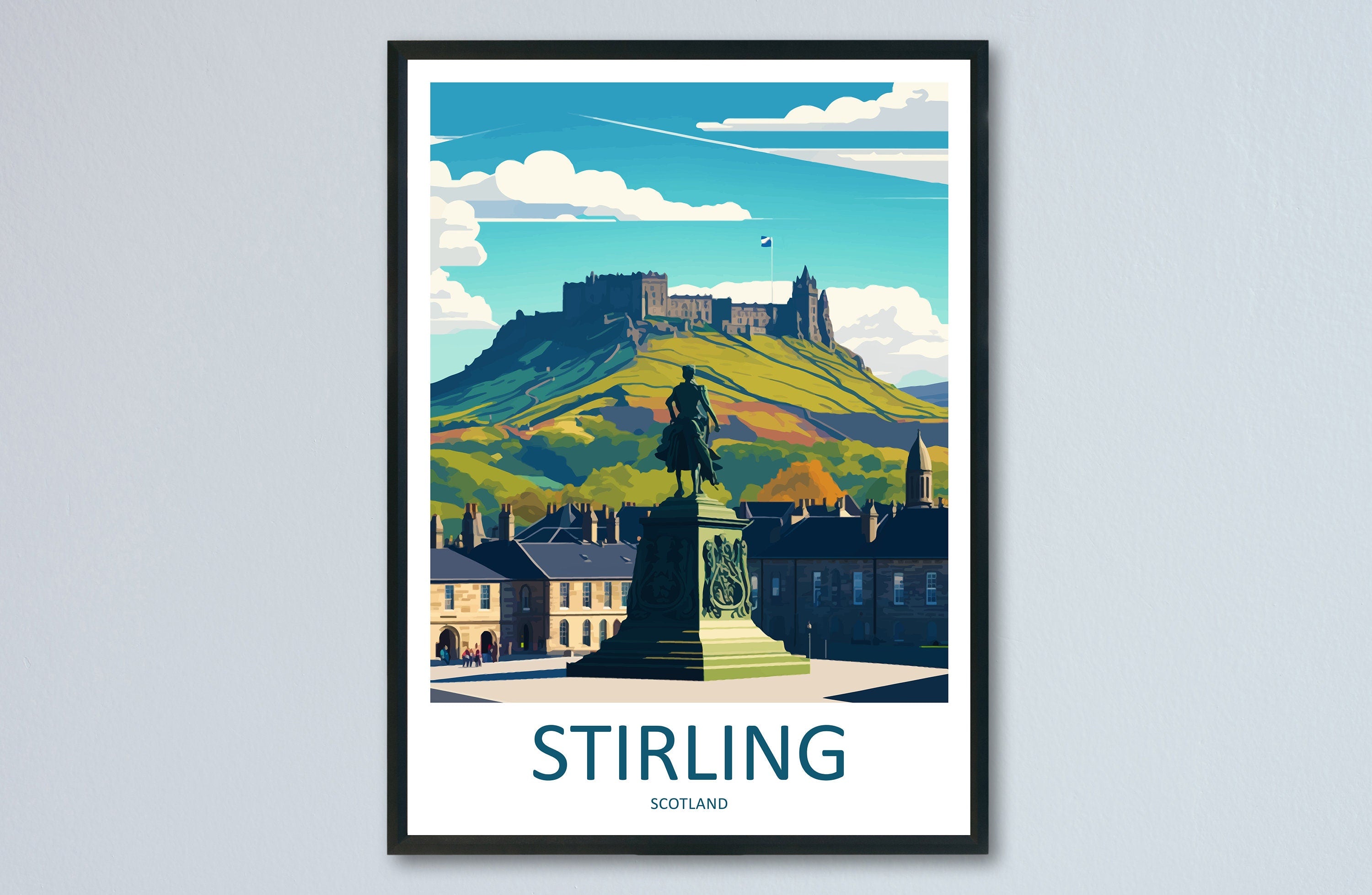 Stirling Print Stirling Home Décor Scotland City Art Print Stirling