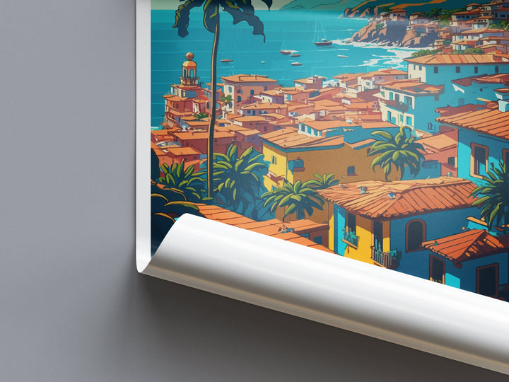 Puerto Vallarta Travel Print Wall Art Puerto Vallarta Wall Hanging Home Decor Puerto Vallarta Gift Art Lovers Wall Art Print Art Mexico Art