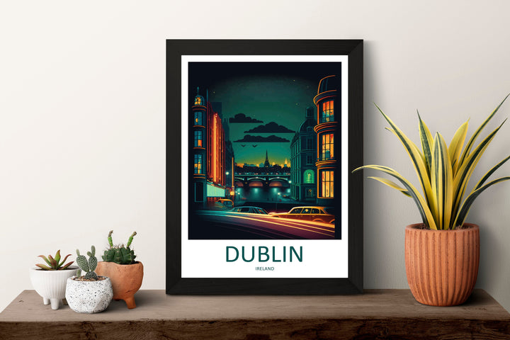 Dublin Skyline Print Dublin Home Decor Skyline City Art Print Dublin Wall Art for Ireland Enthusiast Gift Wall Hanging Dublin Ireland Print
