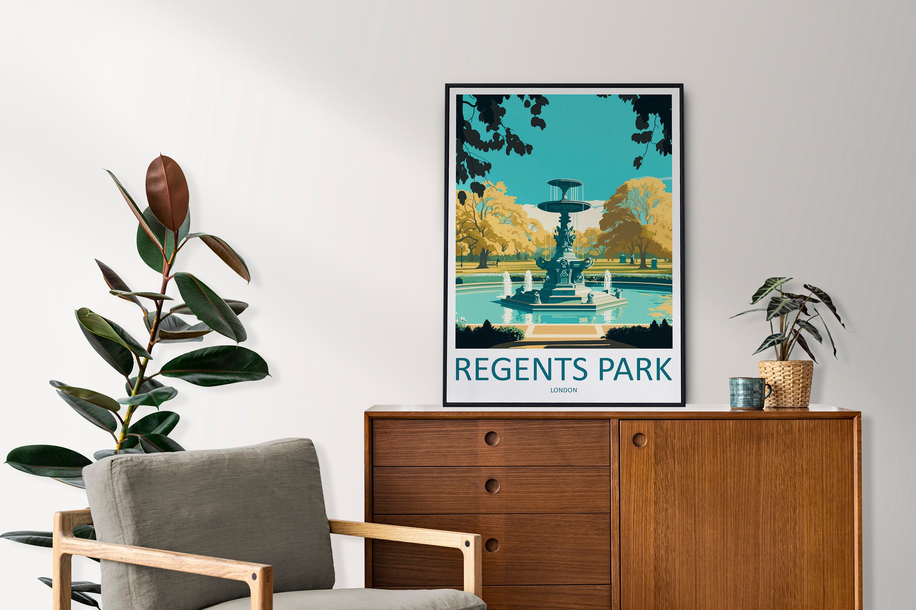 Regent's Park Print Regent's Park Home Decor Landscape Art Print Regent's Park