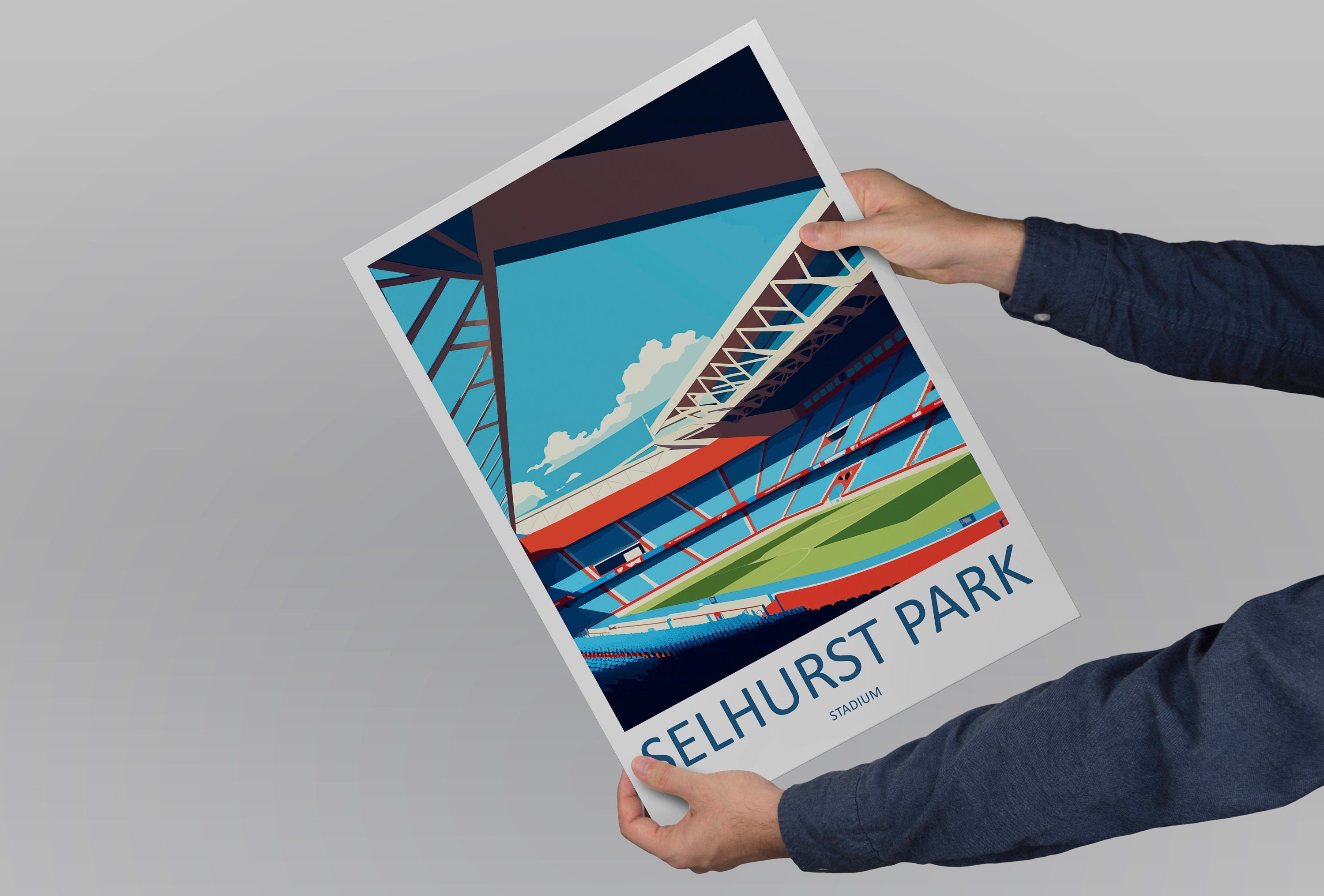 Selhurst Park Stadium Print Selhurst Park Home Décor Art Print Crystal Palace