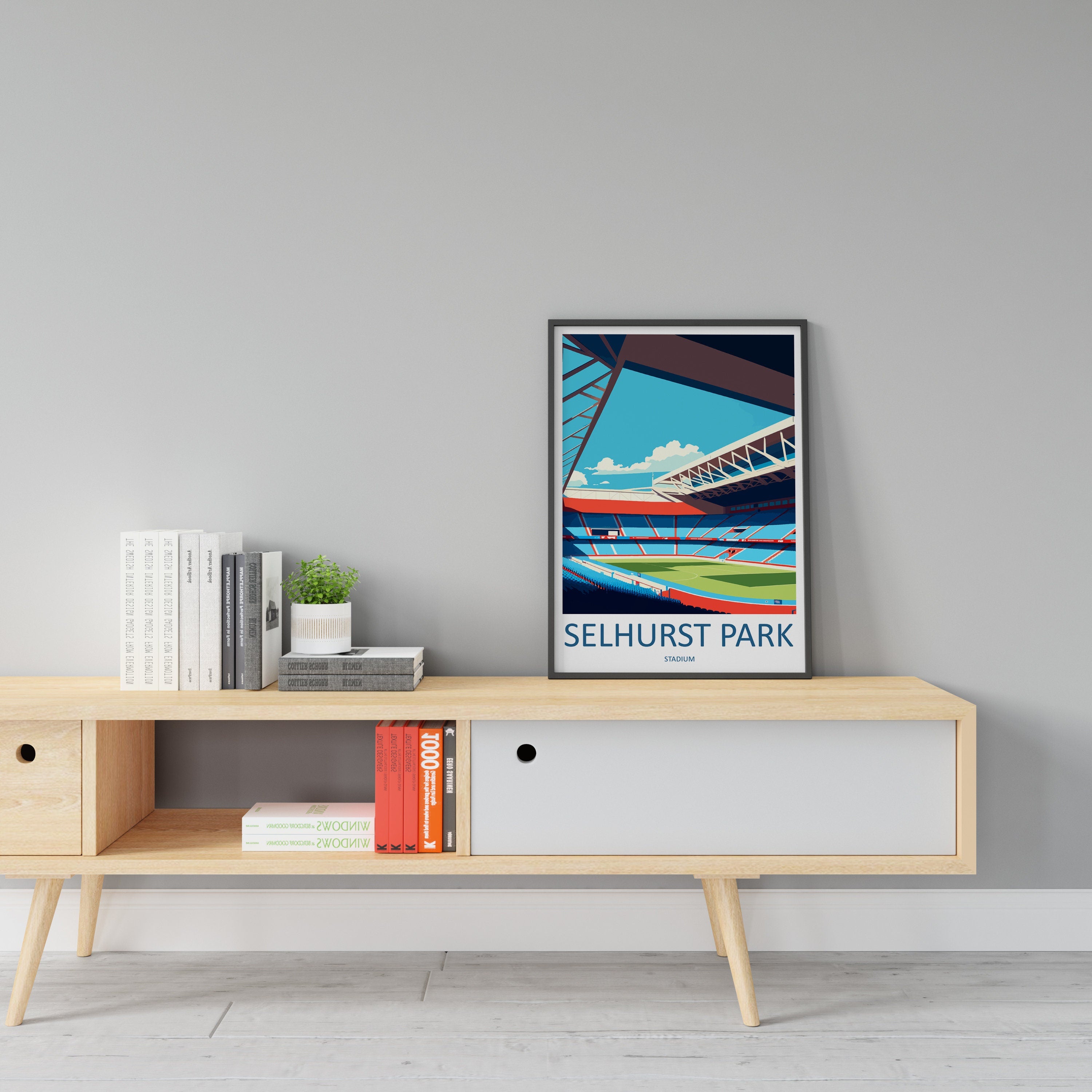 Selhurst Park Stadium Print Selhurst Park Home Décor Art Print Crystal Palace