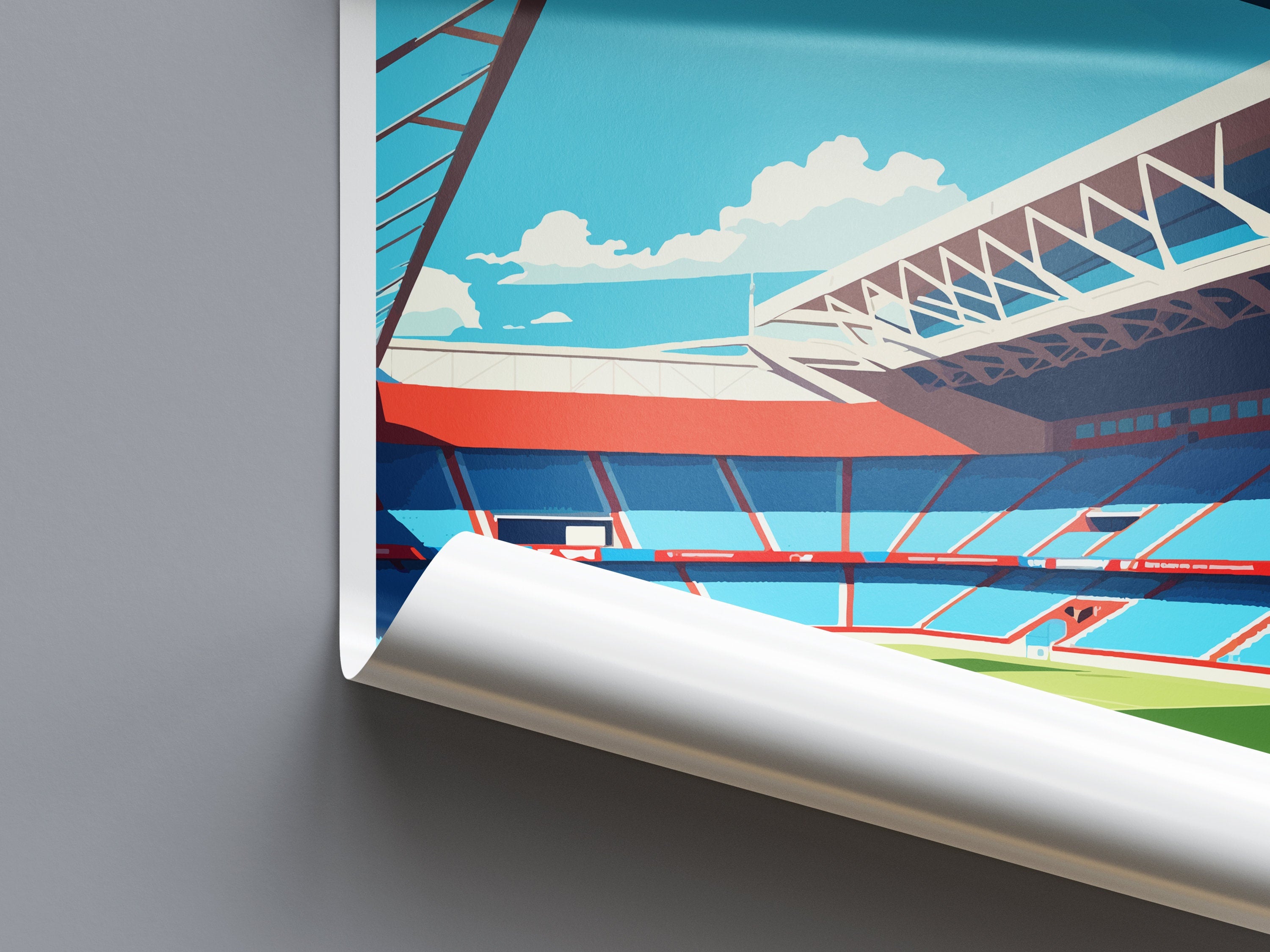 Selhurst Park Stadium Print Selhurst Park Home Décor Art Print Crystal Palace