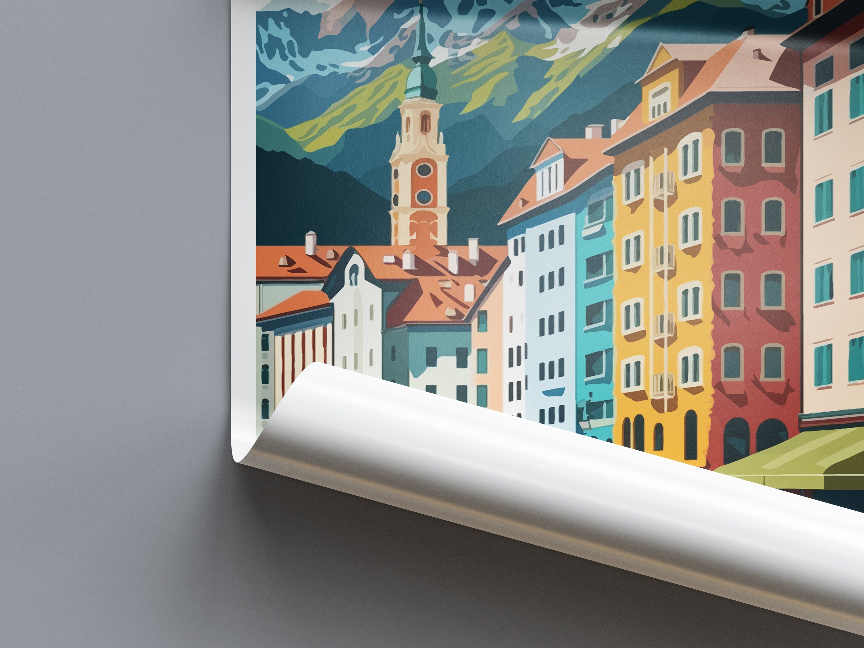 Innsbruck Print Innsbruck Home Decor Landscape Art Print Innsbruck