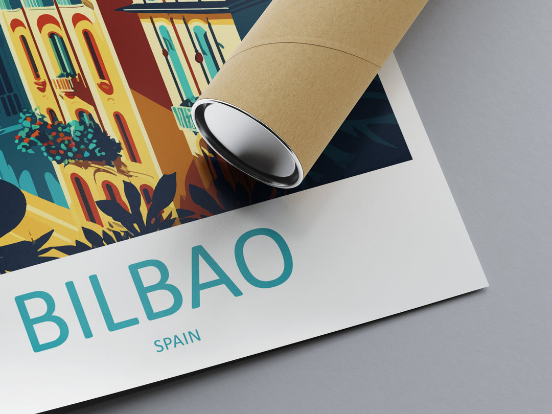 Bilbao Travel Print Wall Art Bilbao Wall Hanging Home Décor Bilbao Gift Art Lovers Spain Art Lover Gift Bilbao Wall Décor Bilbao Spain Print