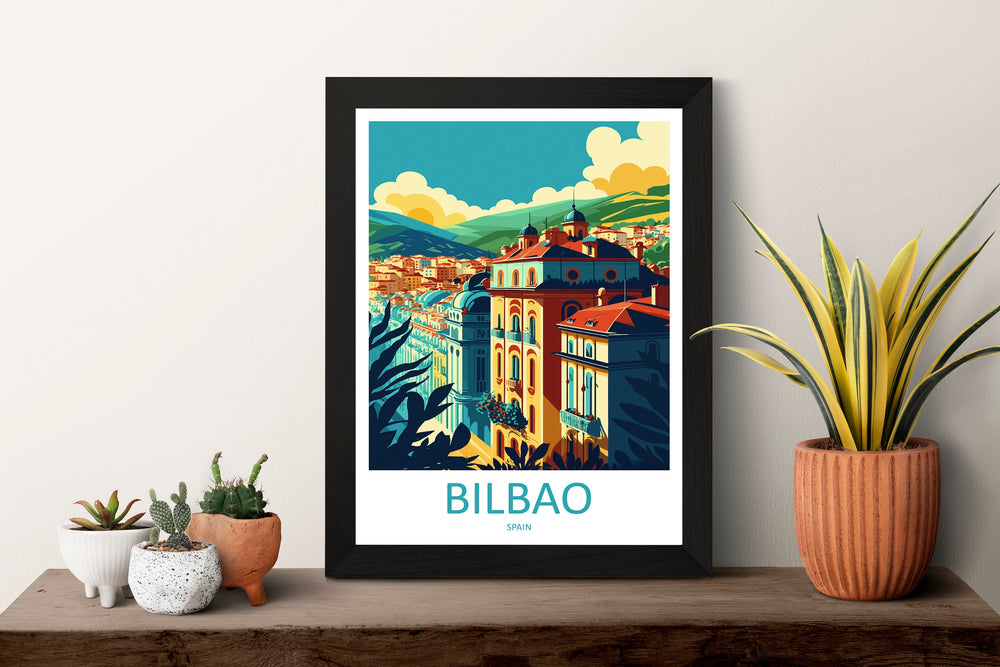 Bilbao Travel Print Wall Art Bilbao Wall Hanging Home Décor Bilbao Gift Art Lovers Spain Art Lover Gift Bilbao Wall Décor Bilbao Spain Print