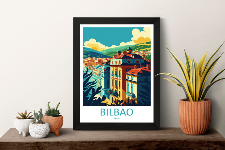 Bilbao Travel Print Wall Art Bilbao Wall Hanging Home Décor Bilbao Gift Art Lovers Spain Art Lover Gift Bilbao Wall Décor Bilbao Spain Print