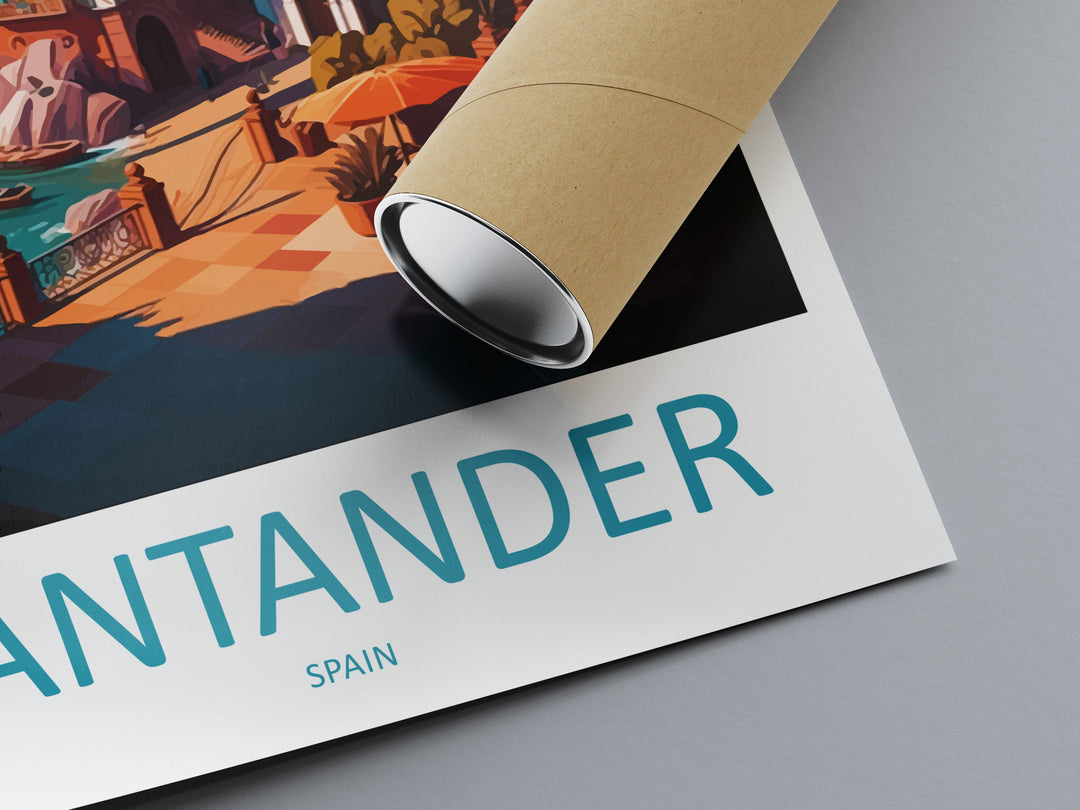 Santander Travel Print Wall Art Santander Wall Hanging Home Décor Santander Gift Art Lovers Spain Art Lover Gift Santander Print Spain Art