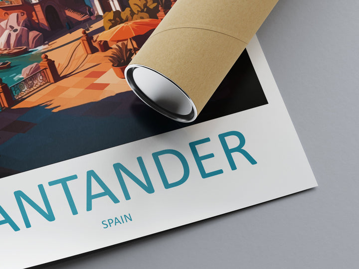 Santander Travel Print Wall Art Santander Wall Hanging Home Décor Santander Gift Art Lovers Spain Art Lover Gift Santander Print Spain Art