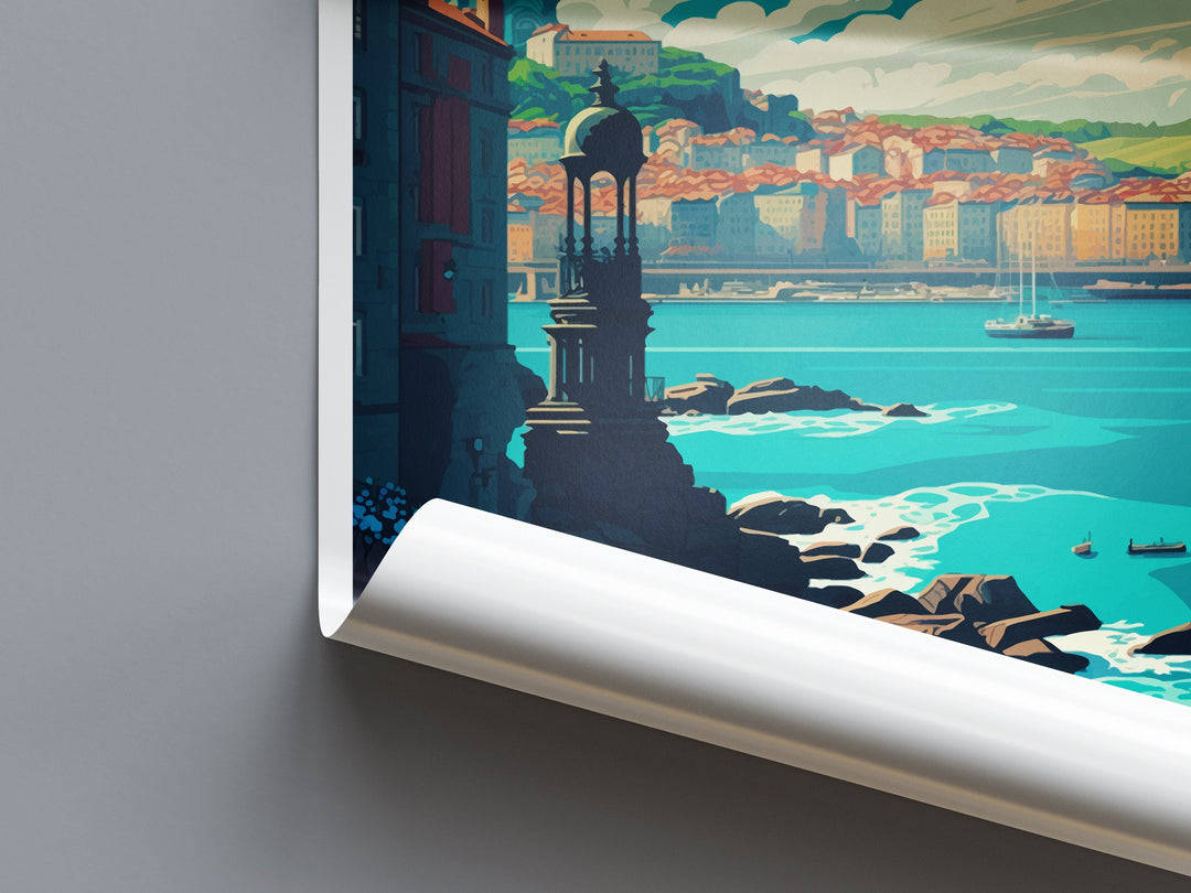 Coruña Travel Print Wall Art Coruña Wall Hanging Home Décor Coruña Gift Art Lovers Spain Art Lover Gift Coruña Print Spain Wall Art Decor