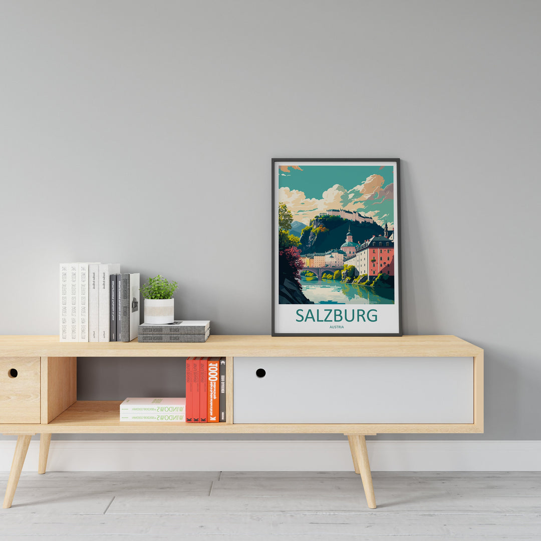 Salzburg Print Salzburg Home Décor Cityscape Art Print Salzburg Wall Art for Travel Enthusiast Gift Wall Hanging Salzburg Austria Poster Art