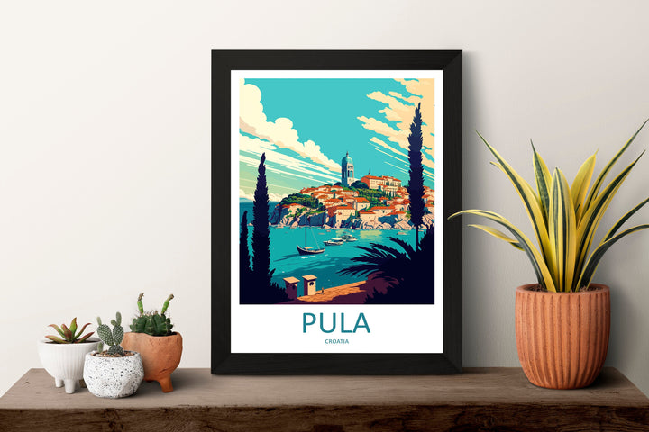 Pula Print Pula Home Decor Art Print Pula Wall Art Croatia Travel Souvenir Wall Hanging Pula Landmark Travel Poster Pula Gift For Art Lovers