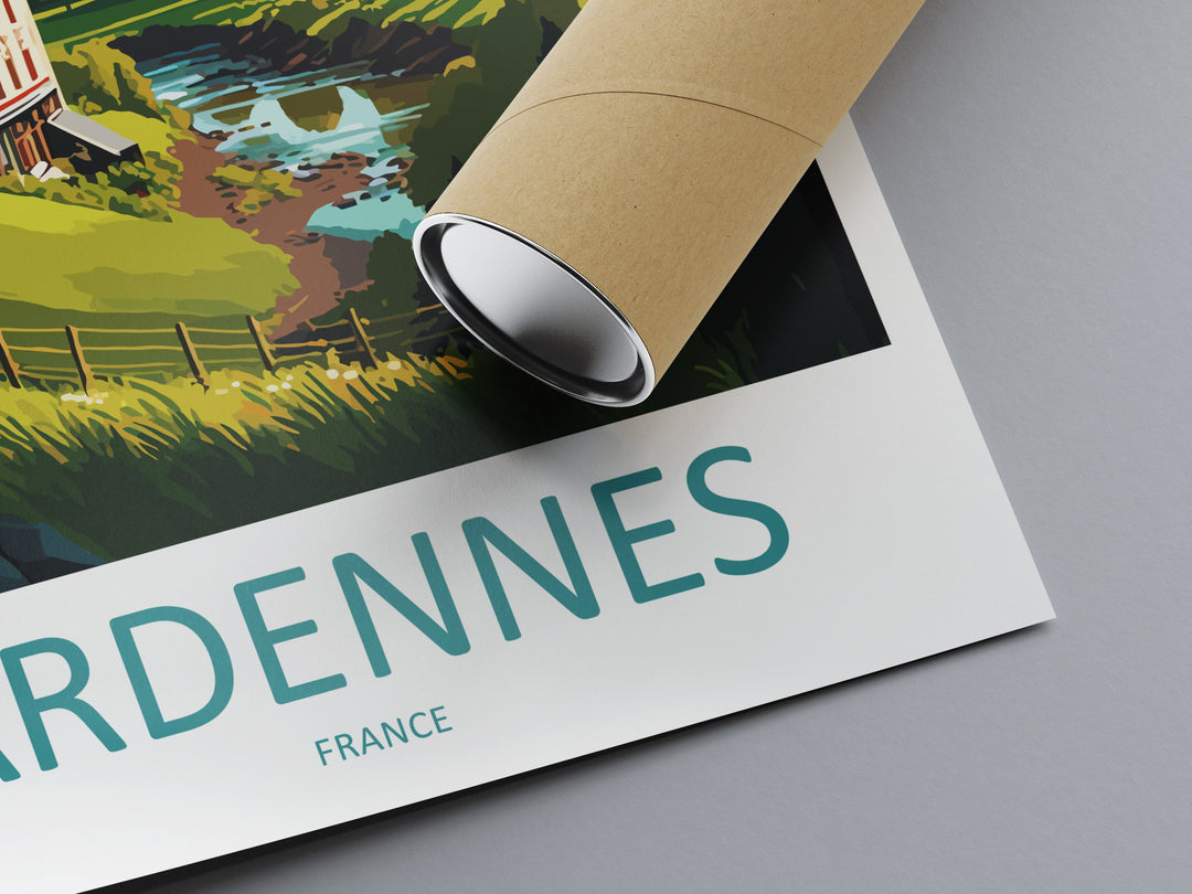 Ardennes Travel Print Wall Art Ardennes Wall Hanging Home Décor Ardennes Gift Art Lovers France Art Lover Gift Ardennes Print France Artwork
