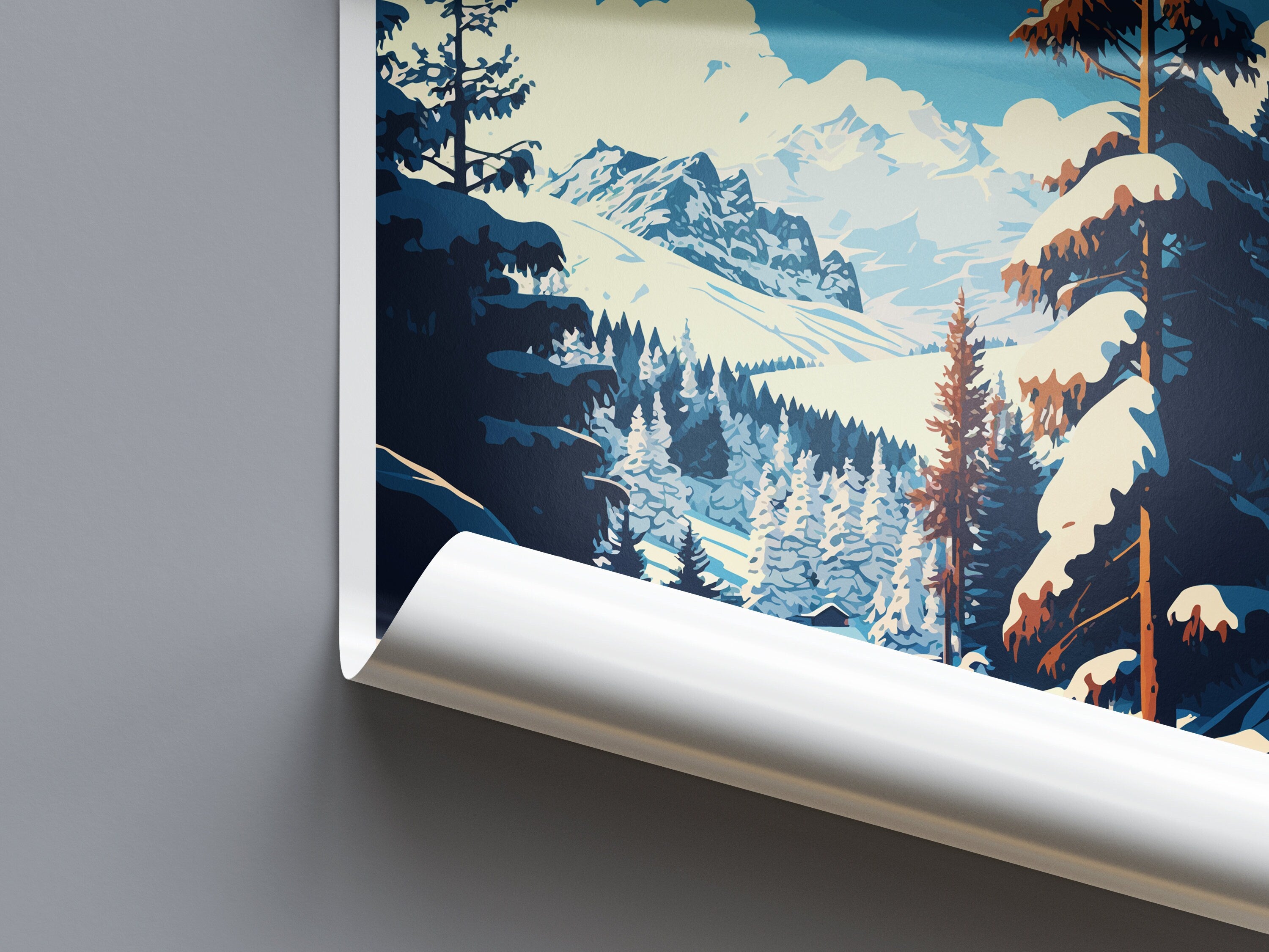 Courchevel Travel Print