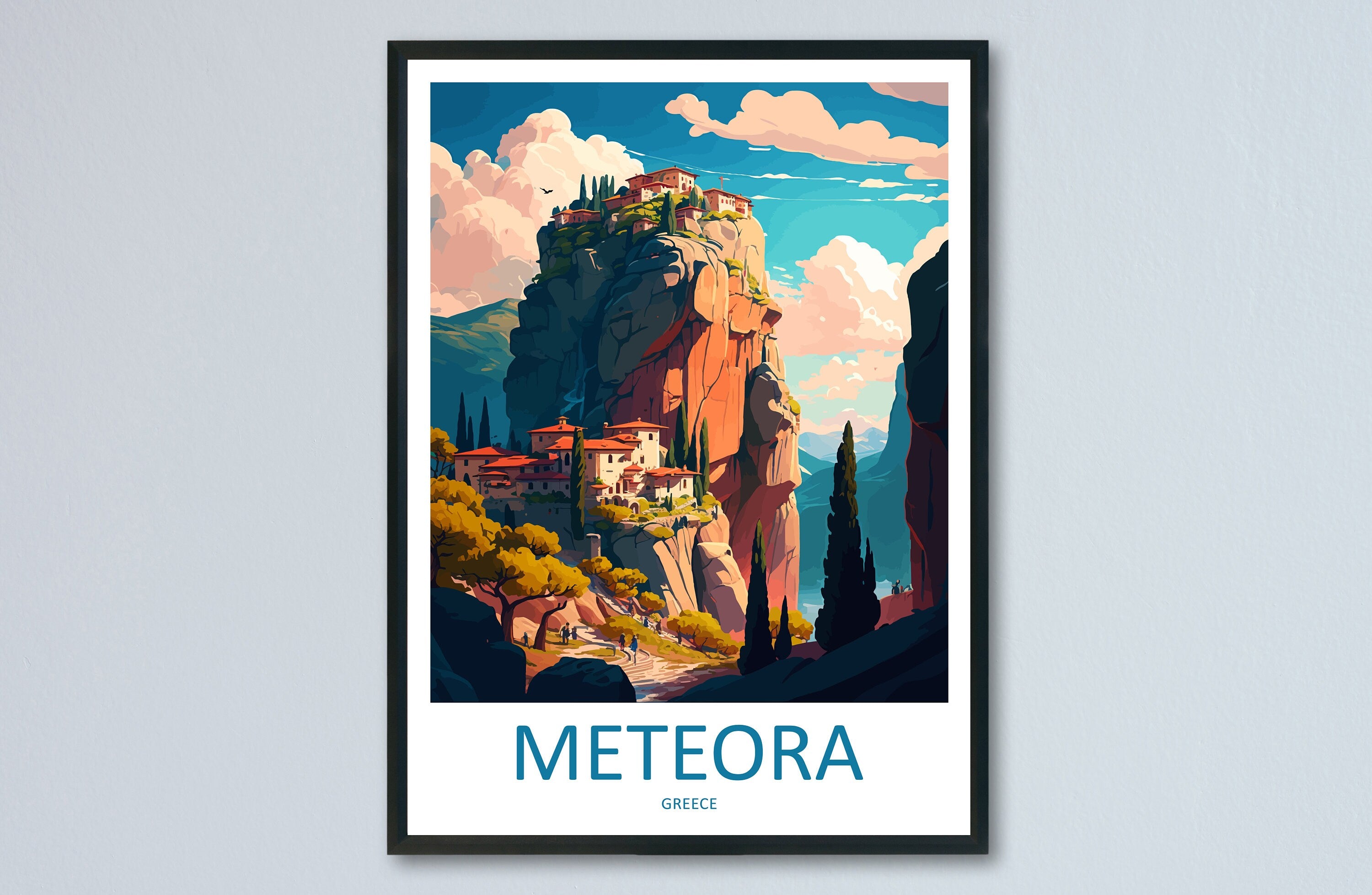 Meteora Travel Print