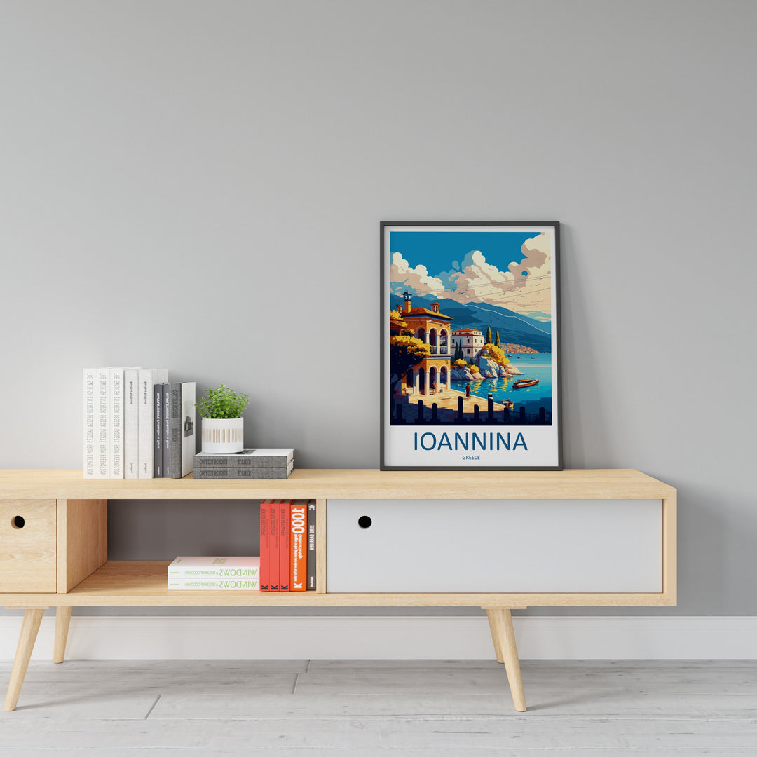 Ioannina Travel Print Wall Art Ioannina Greece Wall Hanging Home Decoration Ioannina Gift Art Lovers Wall Art Print Ioannina Greek Print Art