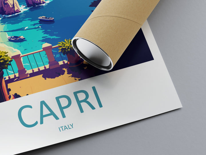 Capri Travel Print Wall Art Capri Travel Gift Wall Hanging Art Decor