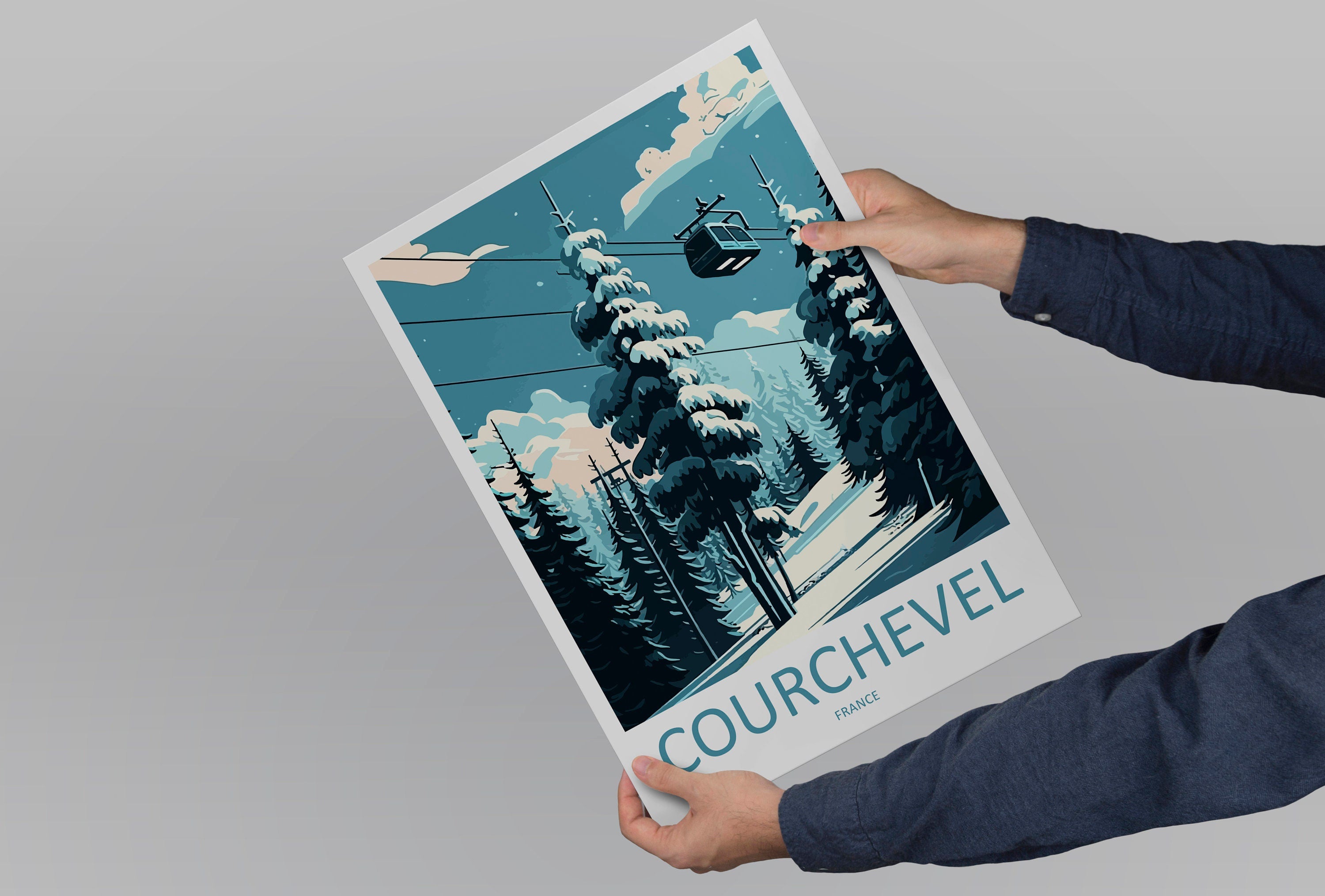 Courchevel Travel Print