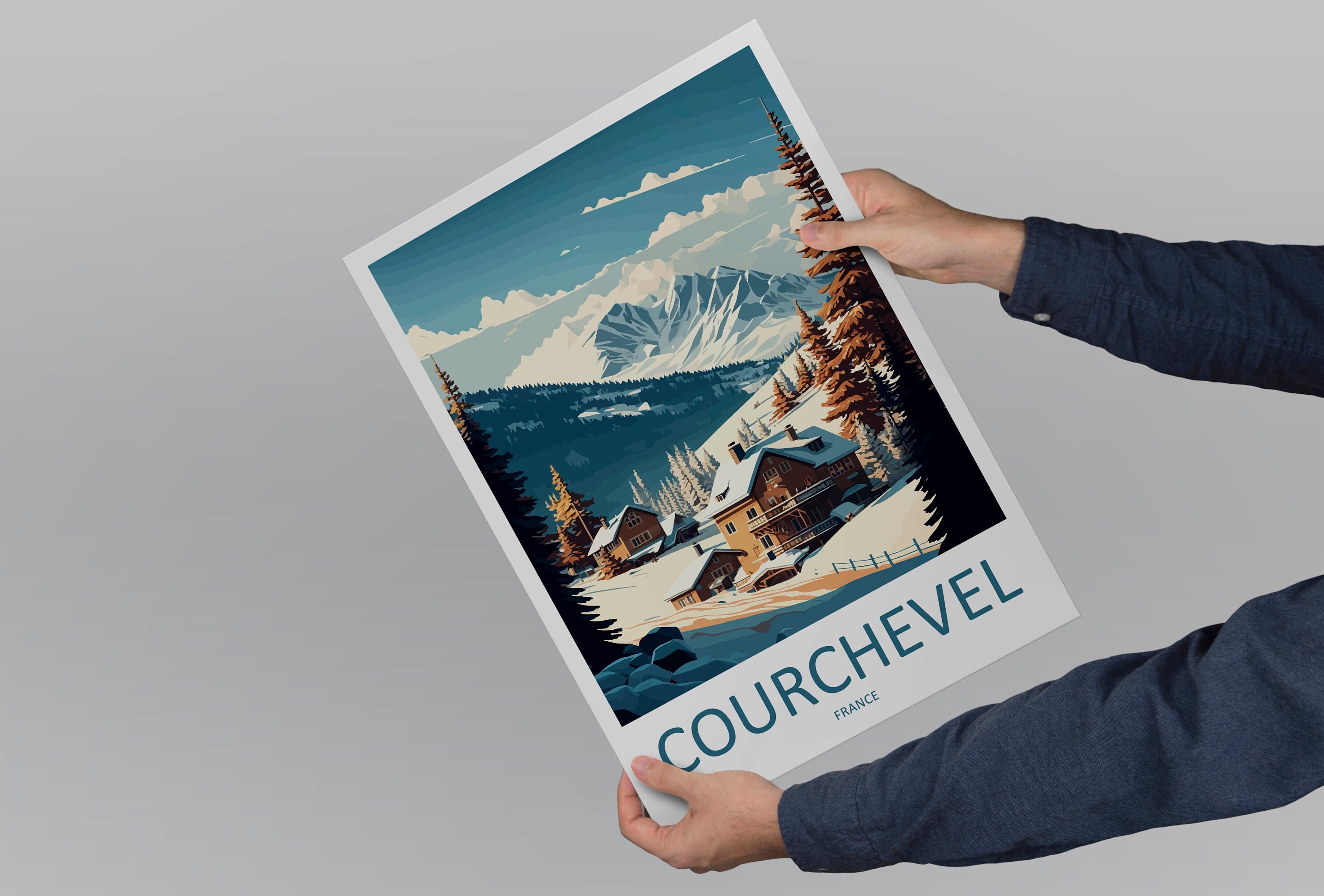 Courchevel Travel Print