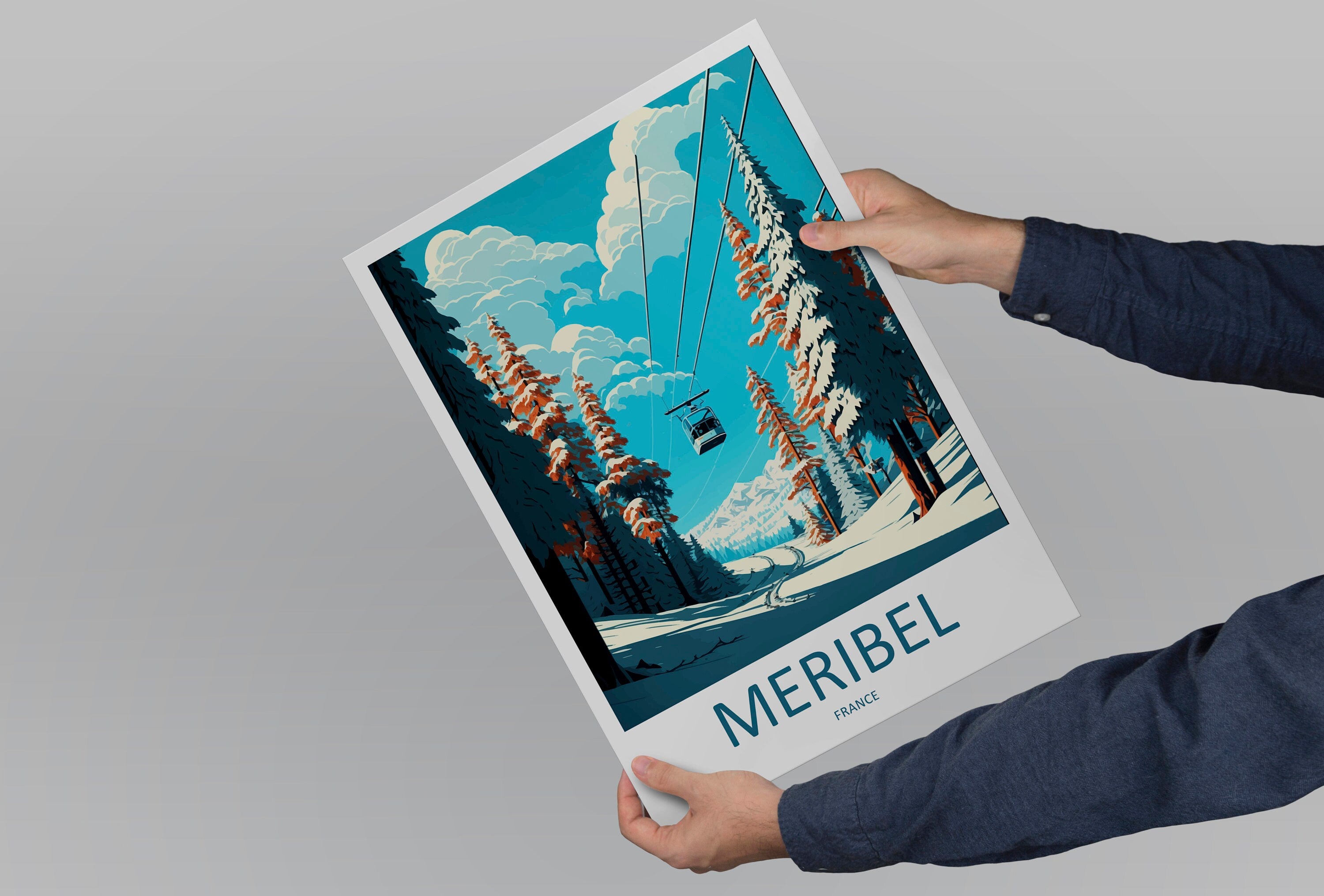 Meribel Travel Print