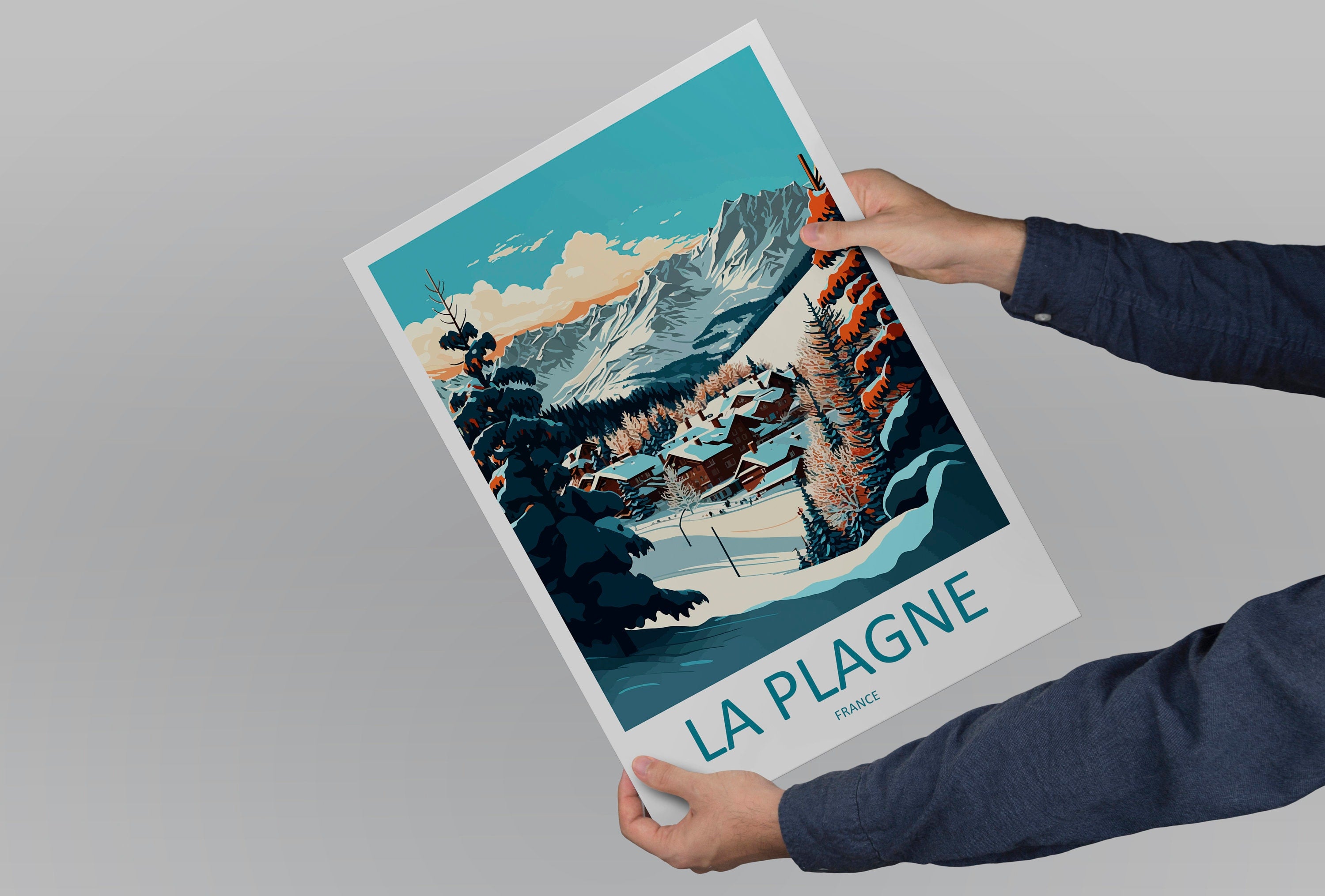 La Plagne Travel Print