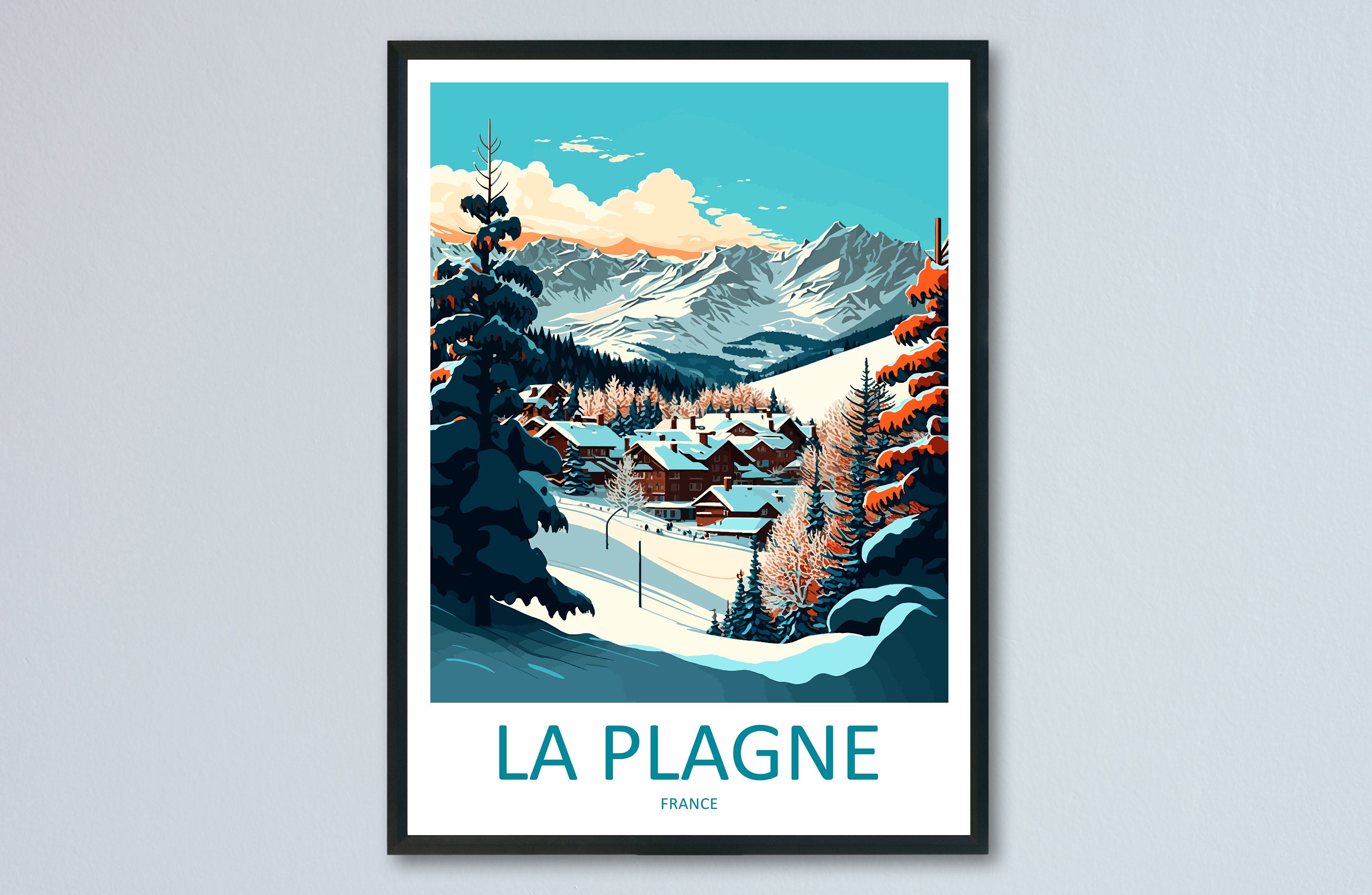 La Plagne Travel Print