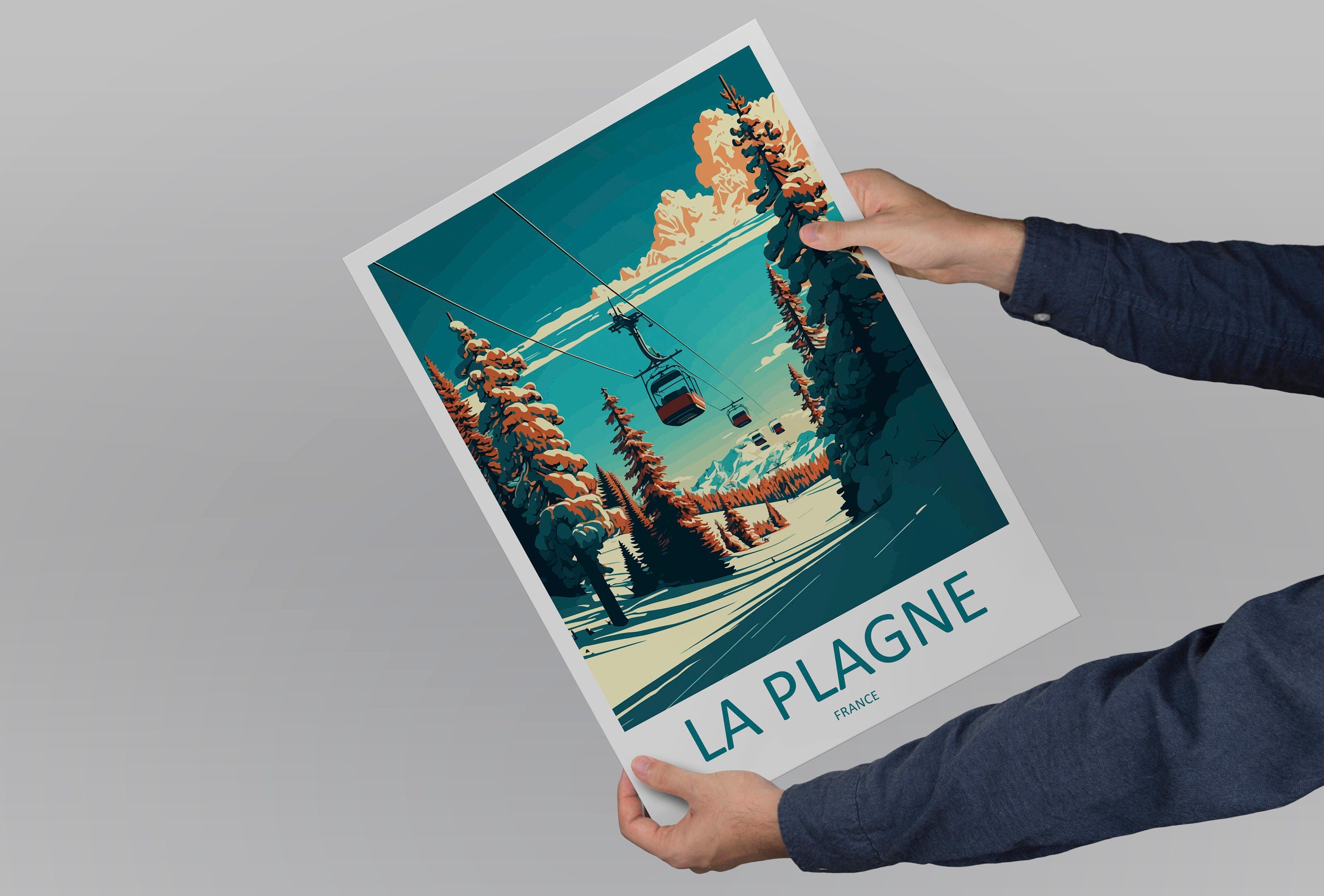 La Plagne Travel Print