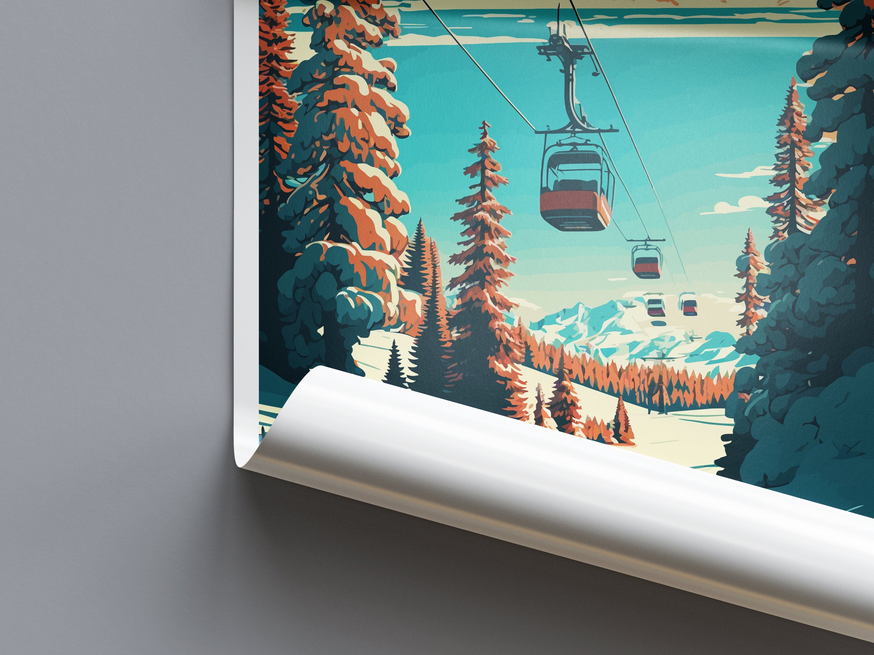 La Plagne Travel Print