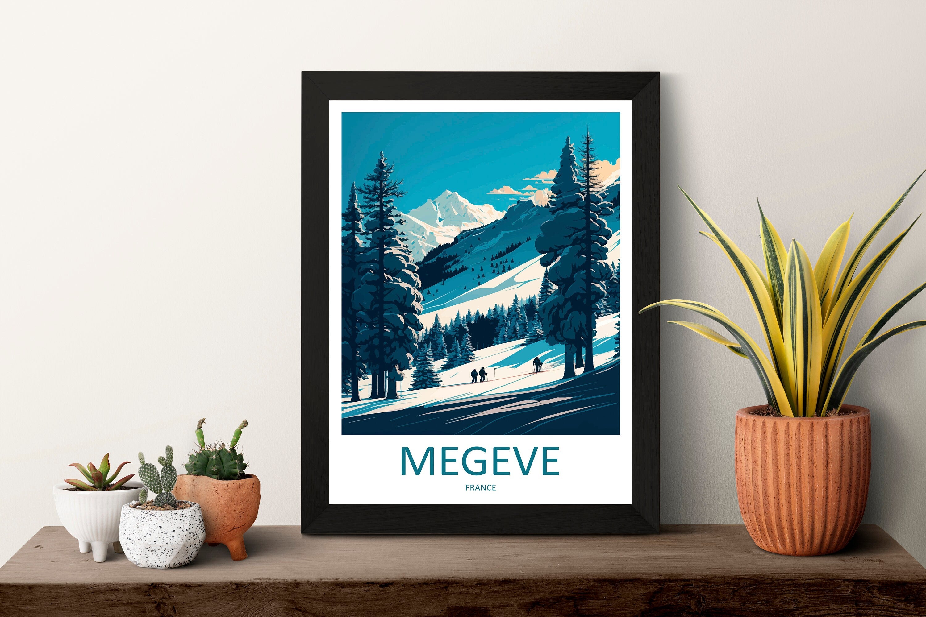 Megeve Travel Print