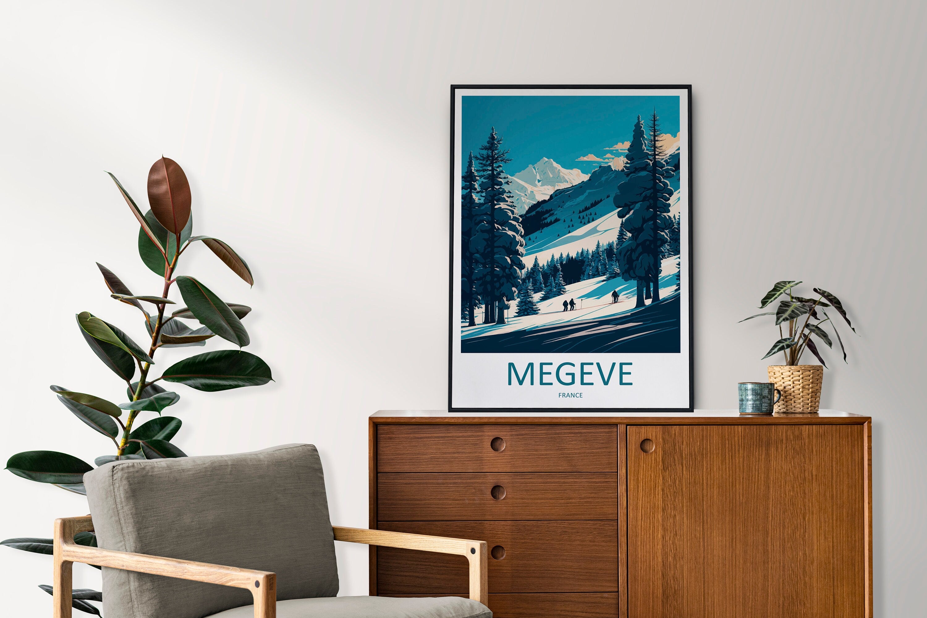 Megeve Travel Print