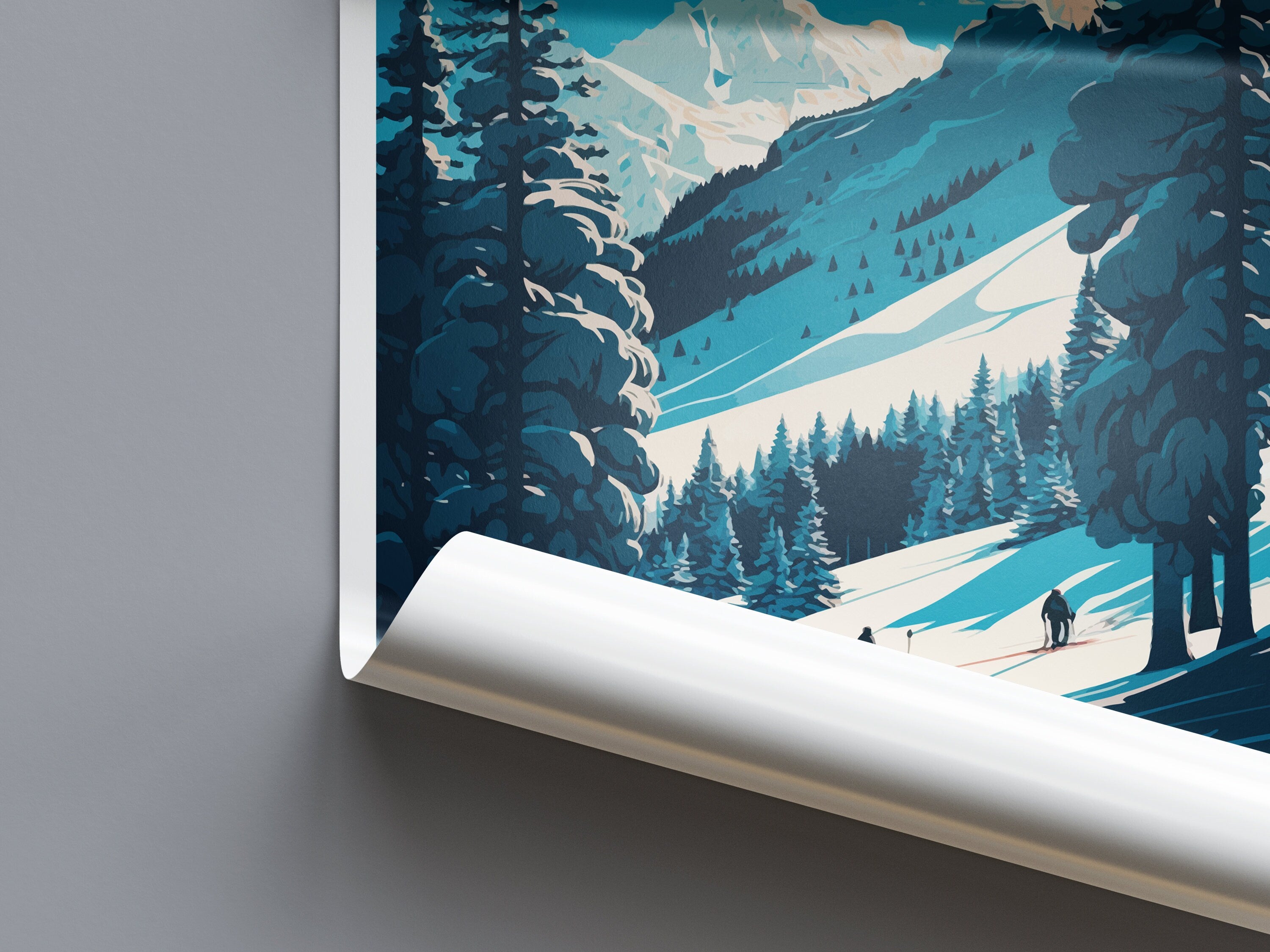 Megeve Travel Print