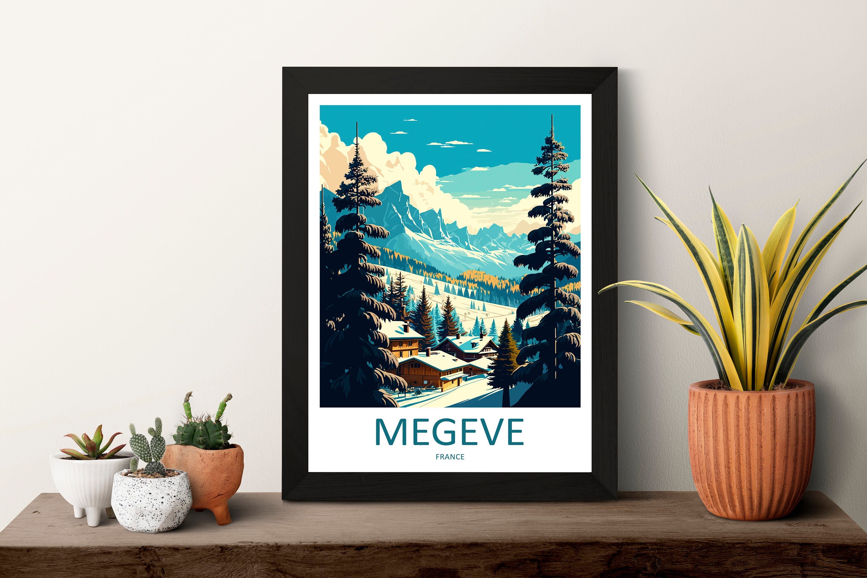 Megeve Travel Print