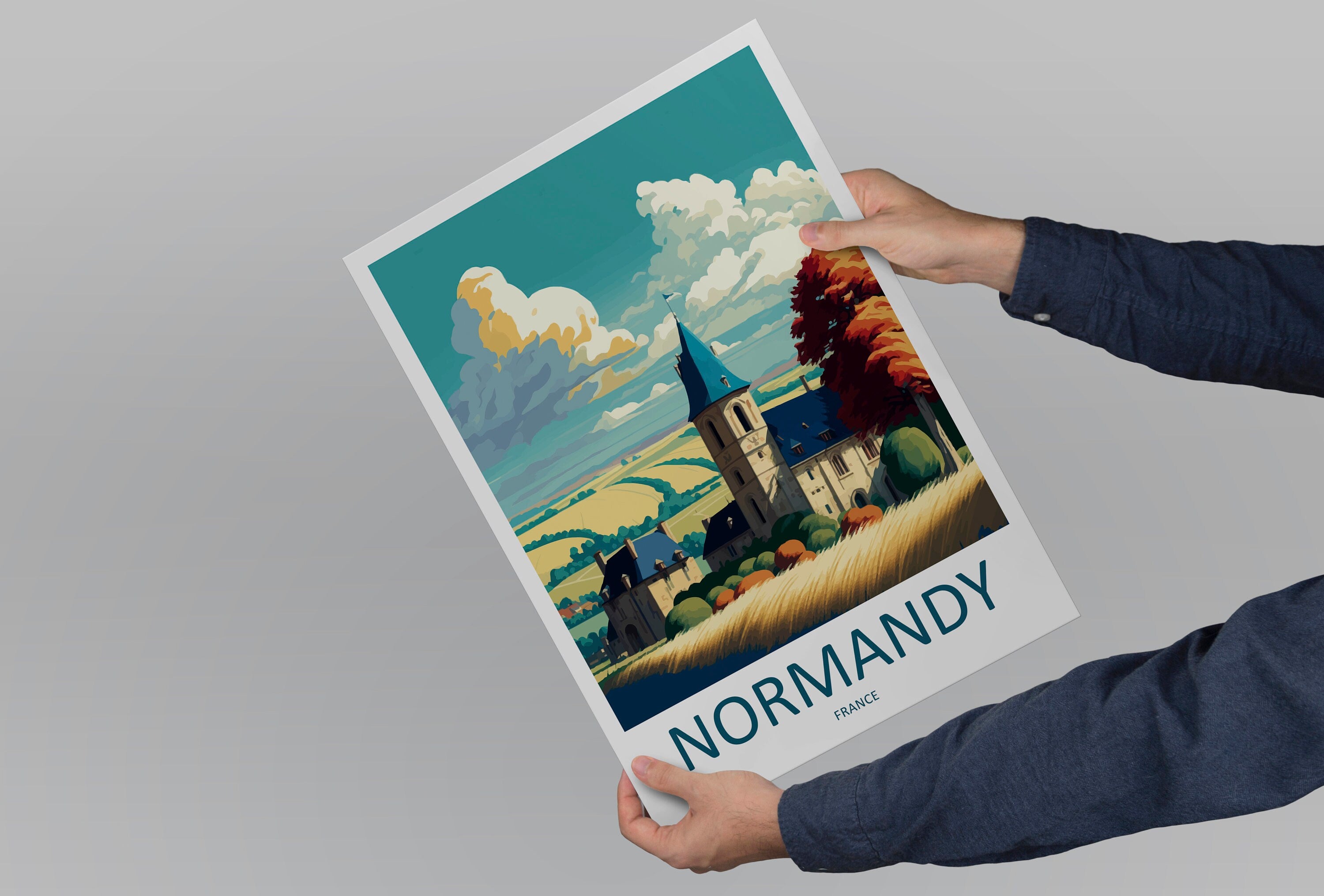 Normandy Travel Print