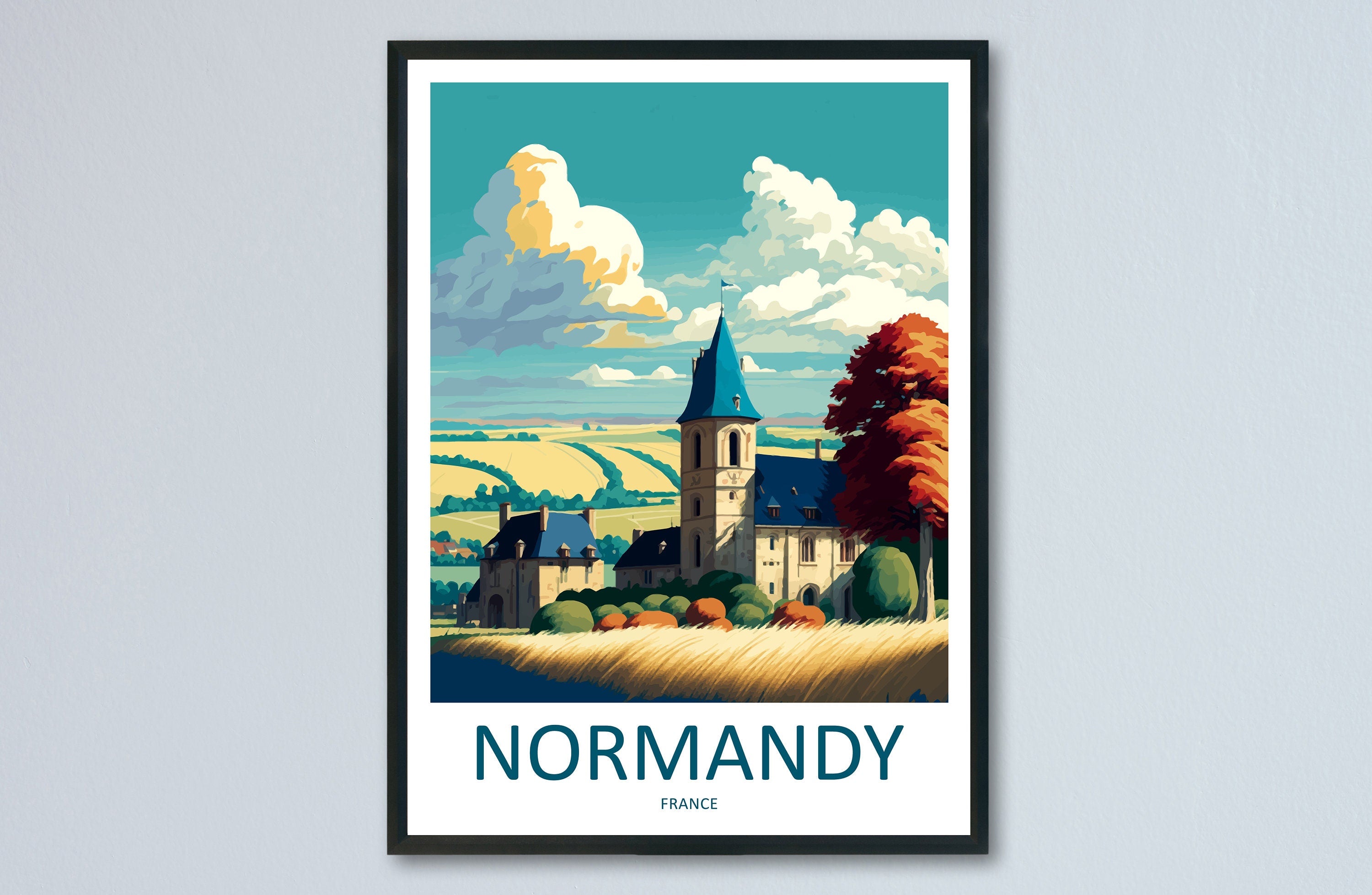 Normandy Travel Print