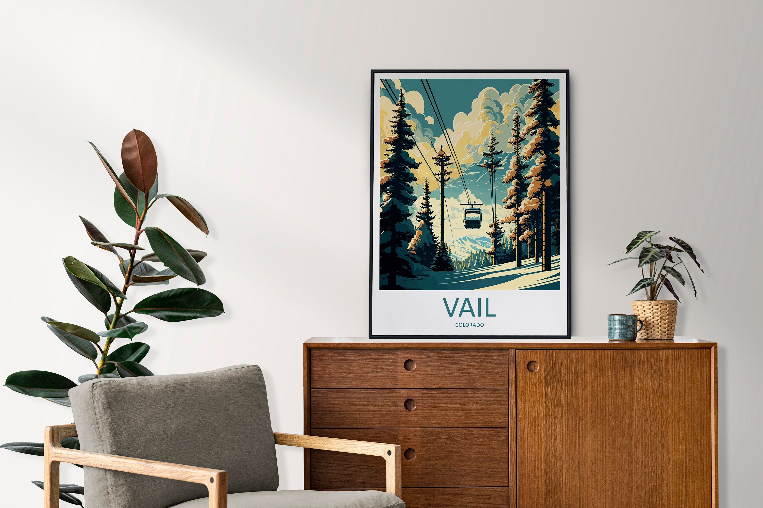 Vail Ski Resort Travel Print