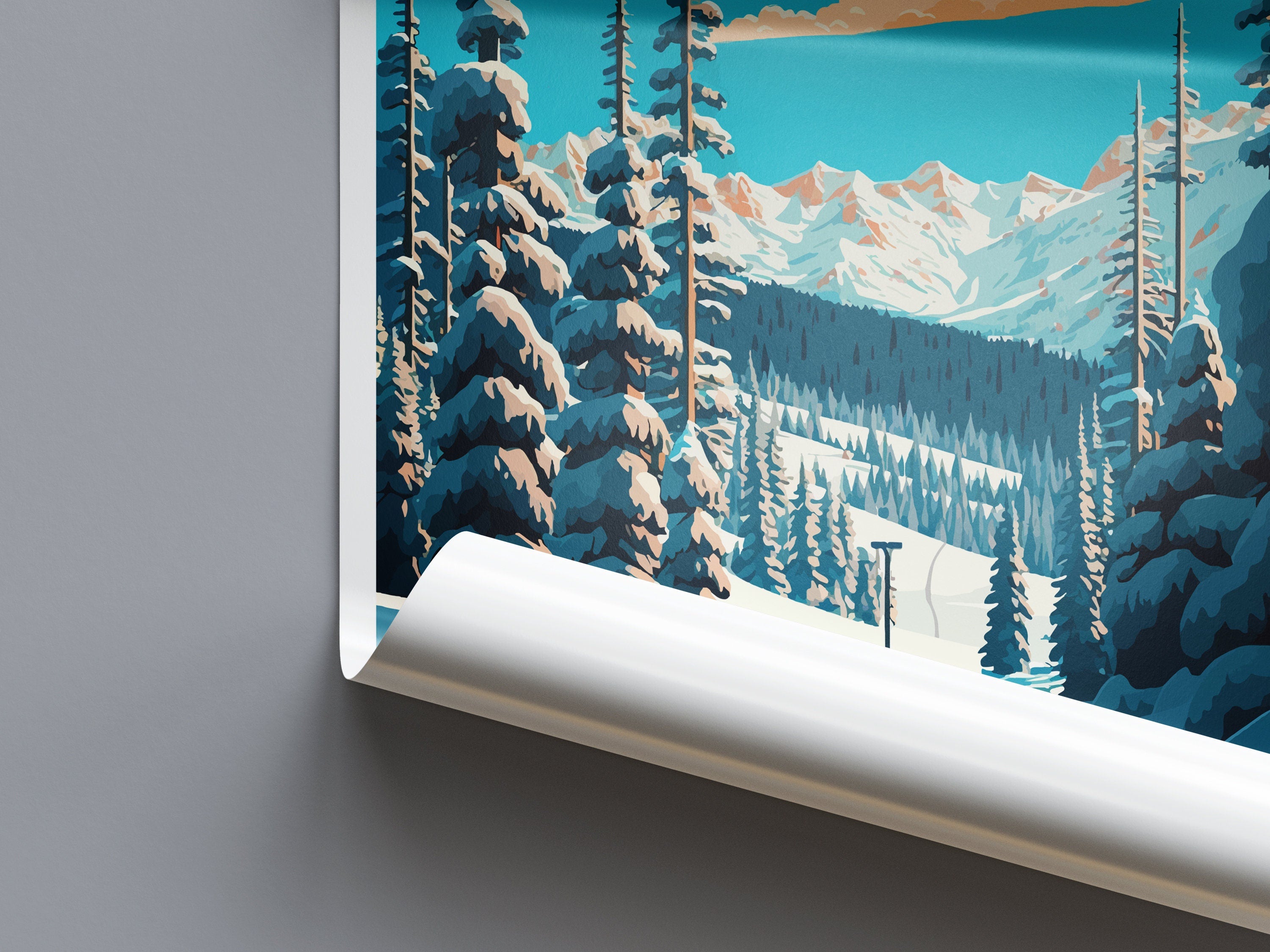 Vail Ski Resort Travel Print