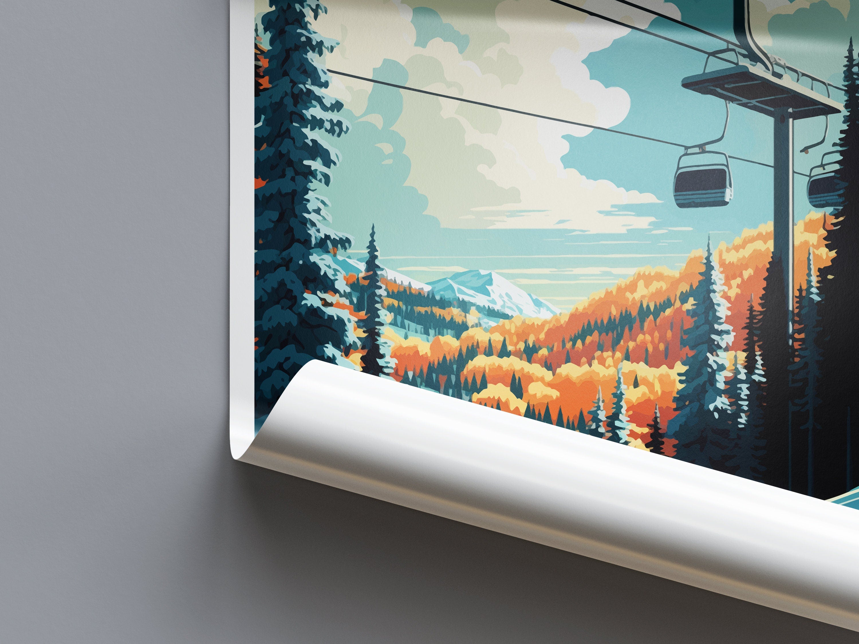 Vail Ski Resort Travel Print