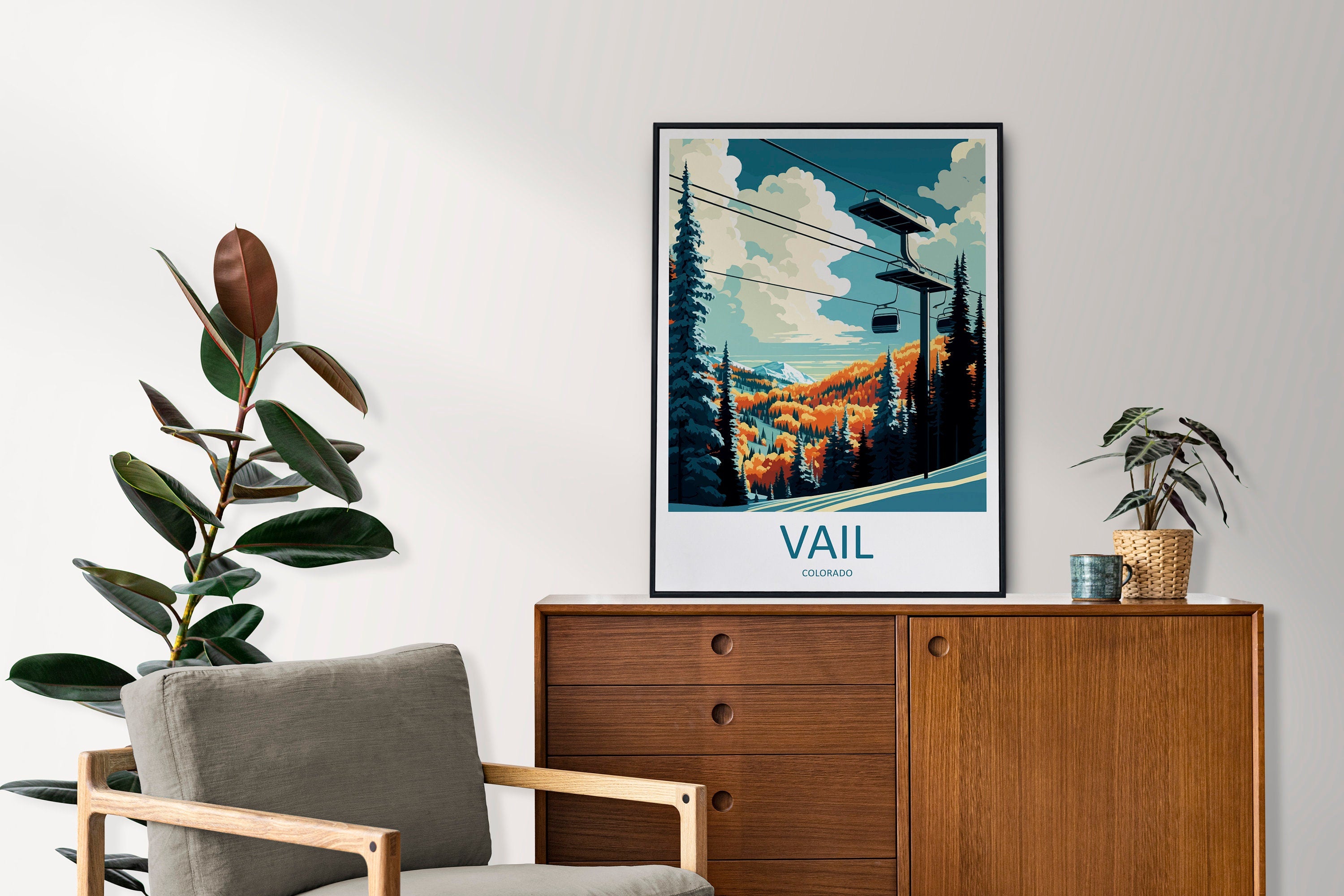 Vail Ski Resort Travel Print