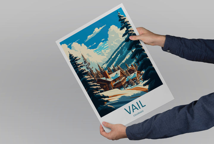 Vail Ski Resort Travel Print Wall Art Vail Ski Resort Wall Hanging Home Décor Vail Gift Art Lovers Ski Art Lover Gift Vail Print Skiing