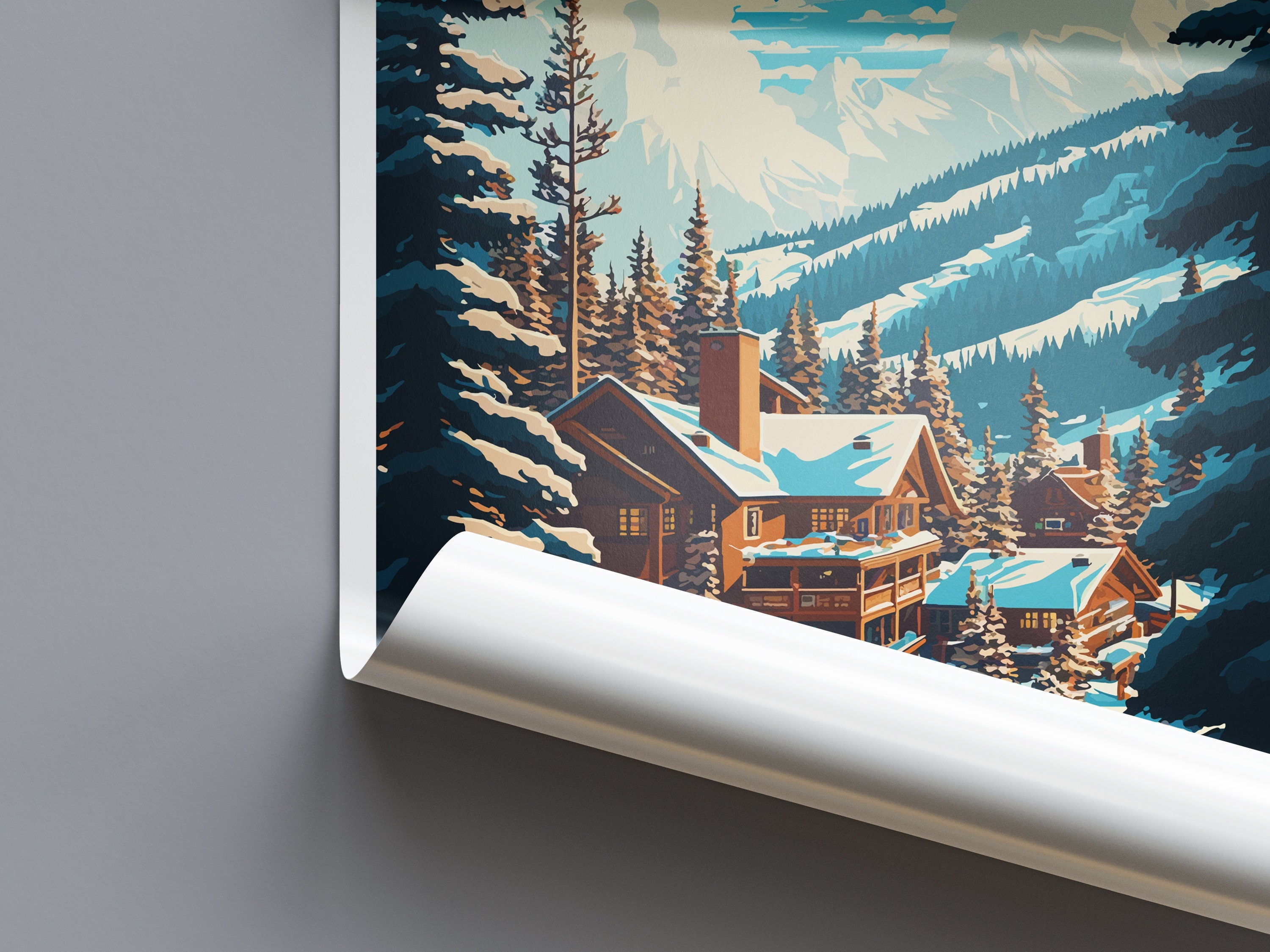 Vail Ski Resort Travel Print