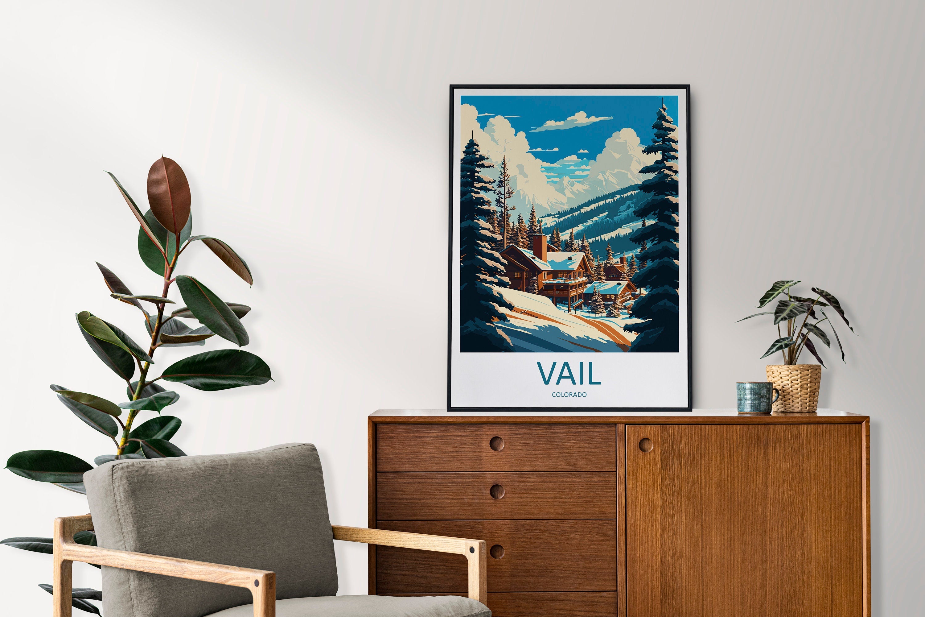 Vail Ski Resort Travel Print